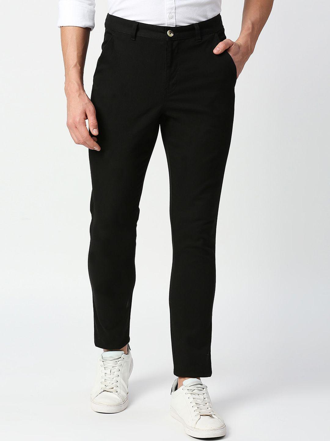 thomas scott men black slim fit chinos trousers