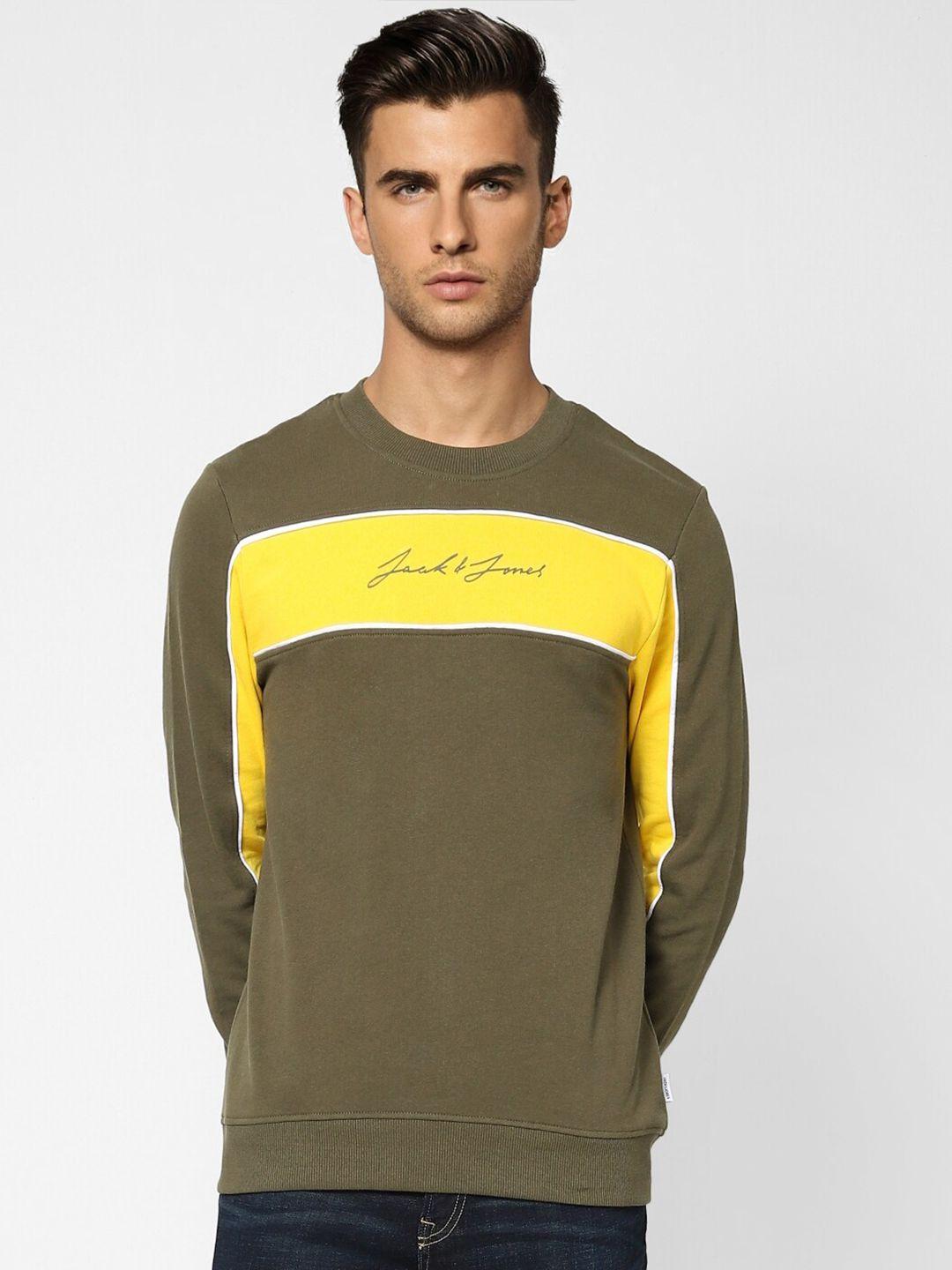 jack & jones men green sweatshirt