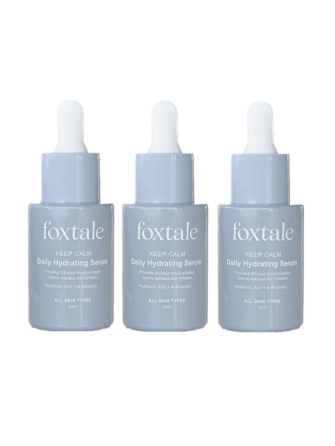 foxtale set of 3 keep calm daily hydrating serum with hyaluronic acid - 30ml each