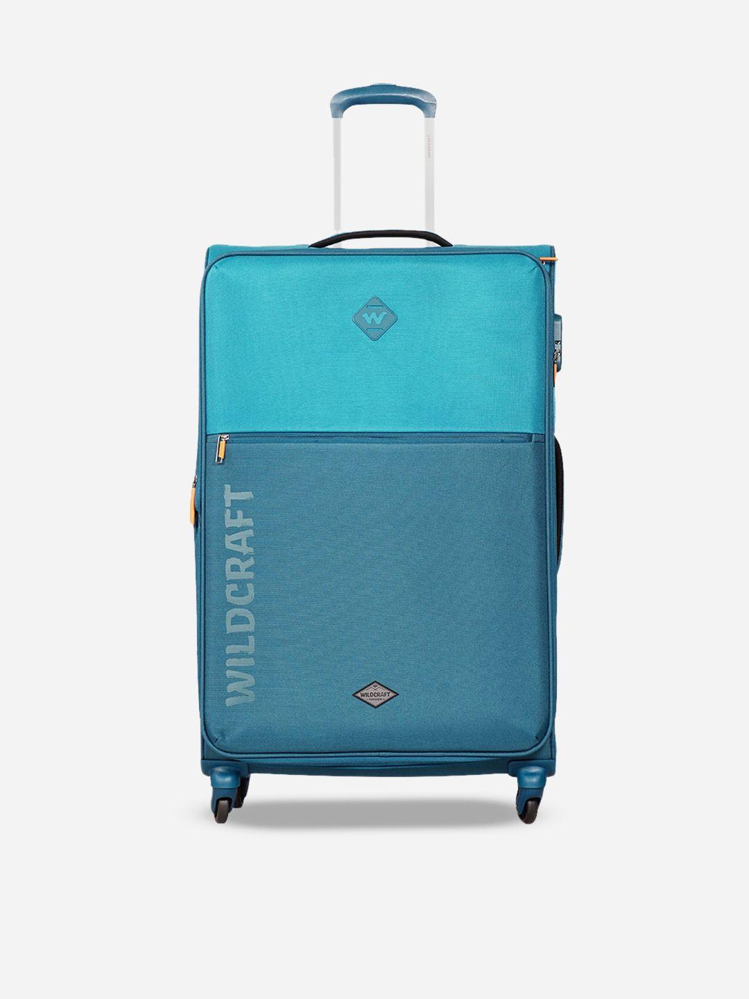 wildcraft teal blue dune hard cabin trolley bag