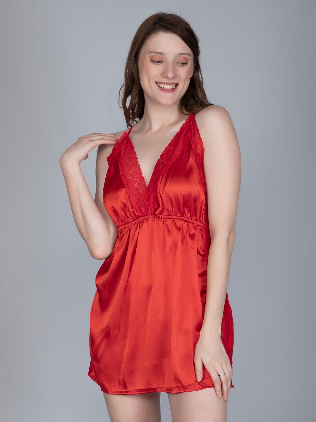 phwoar red satin baby doll