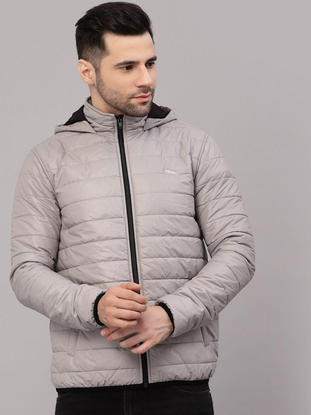 jump usa men grey lightweight puffer jacket