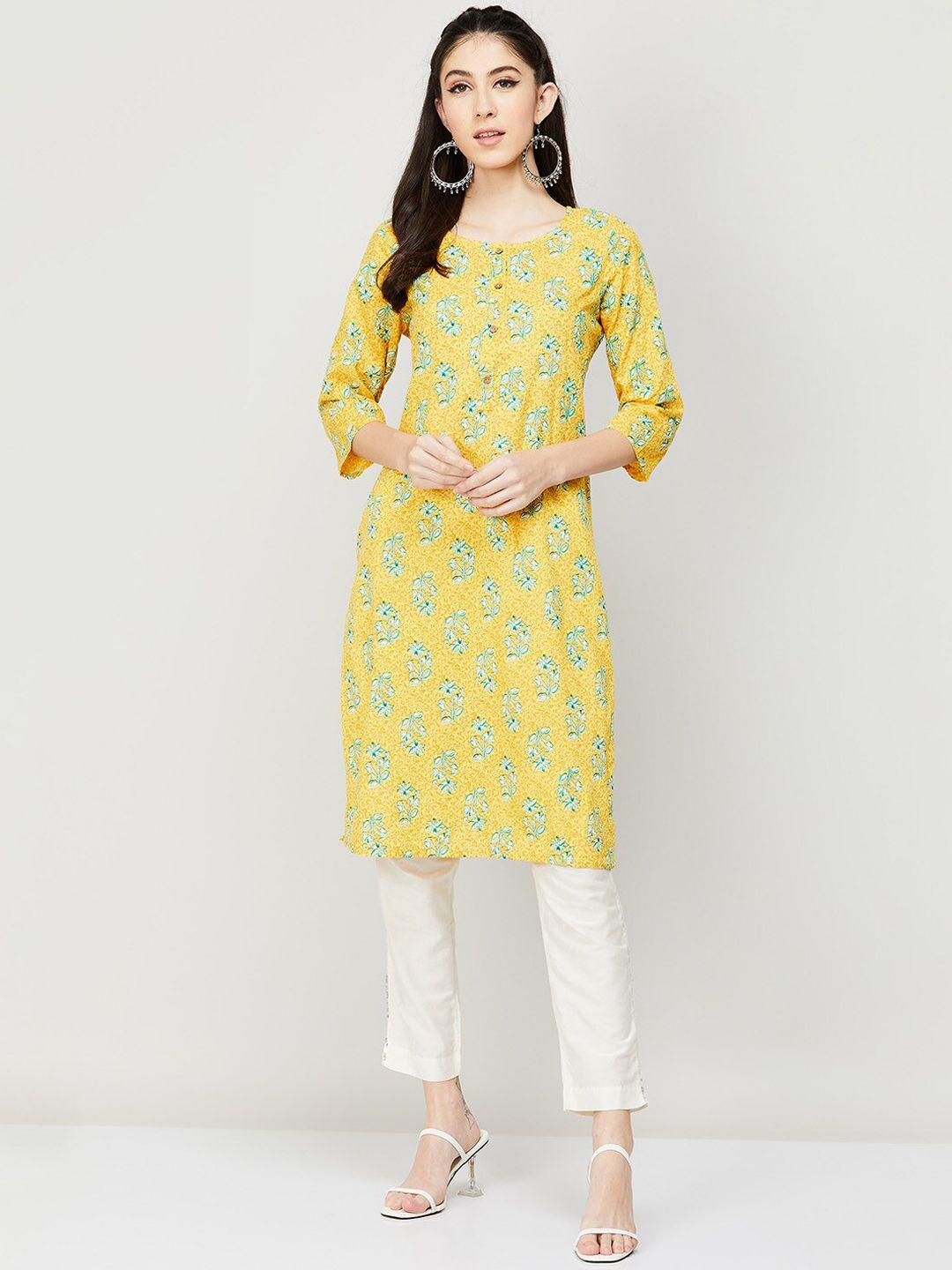 melange by lifestyle floral printed kurta