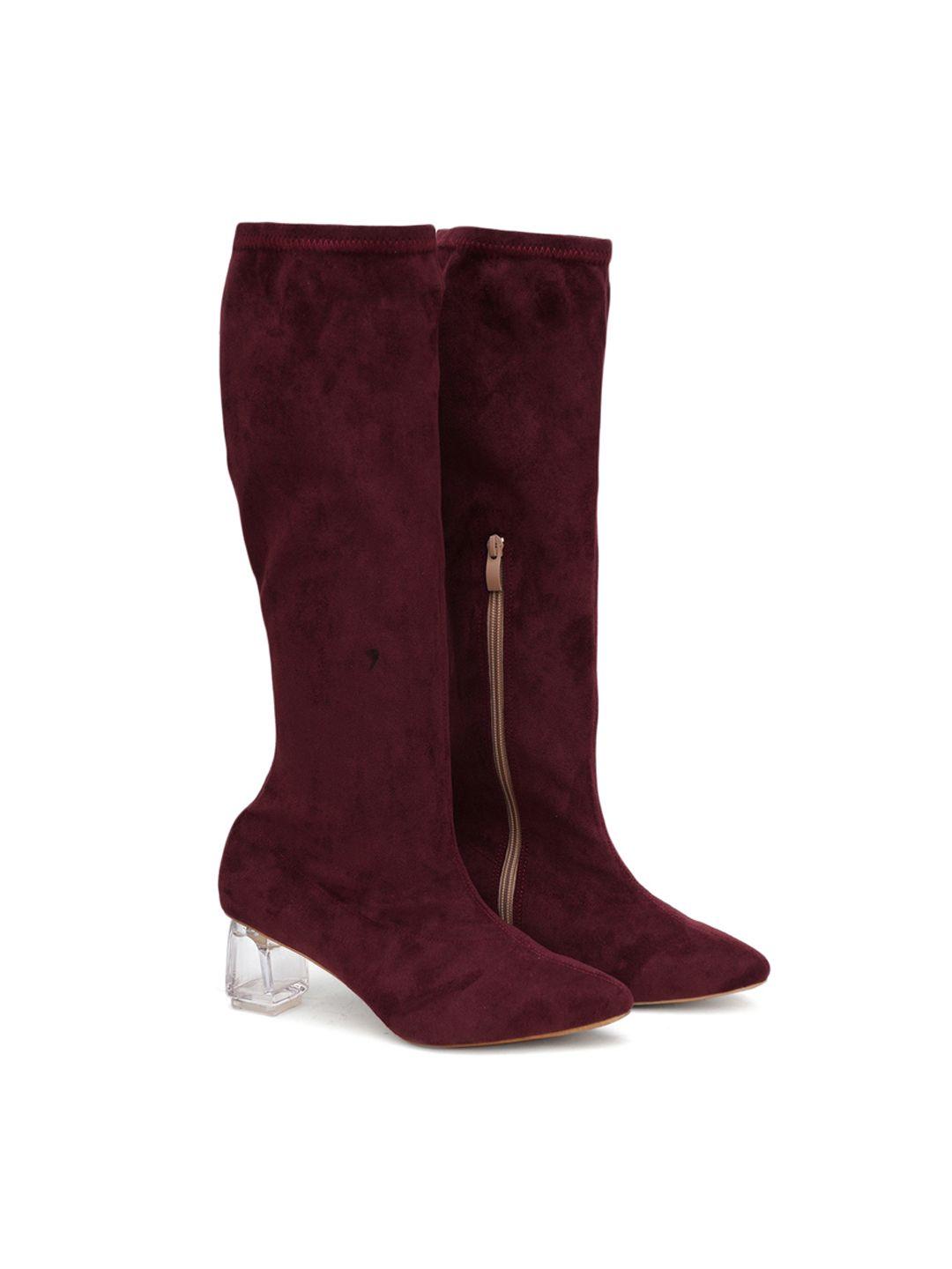 sherrif shoes women maroon regular boots