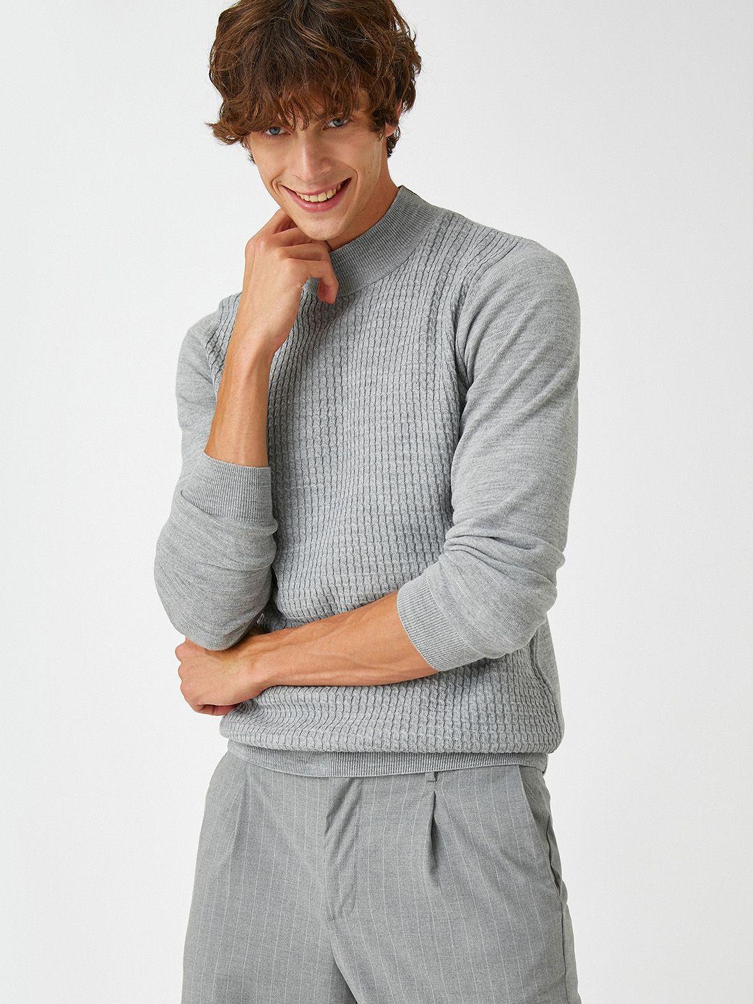 koton men acrylic cable knit pullover