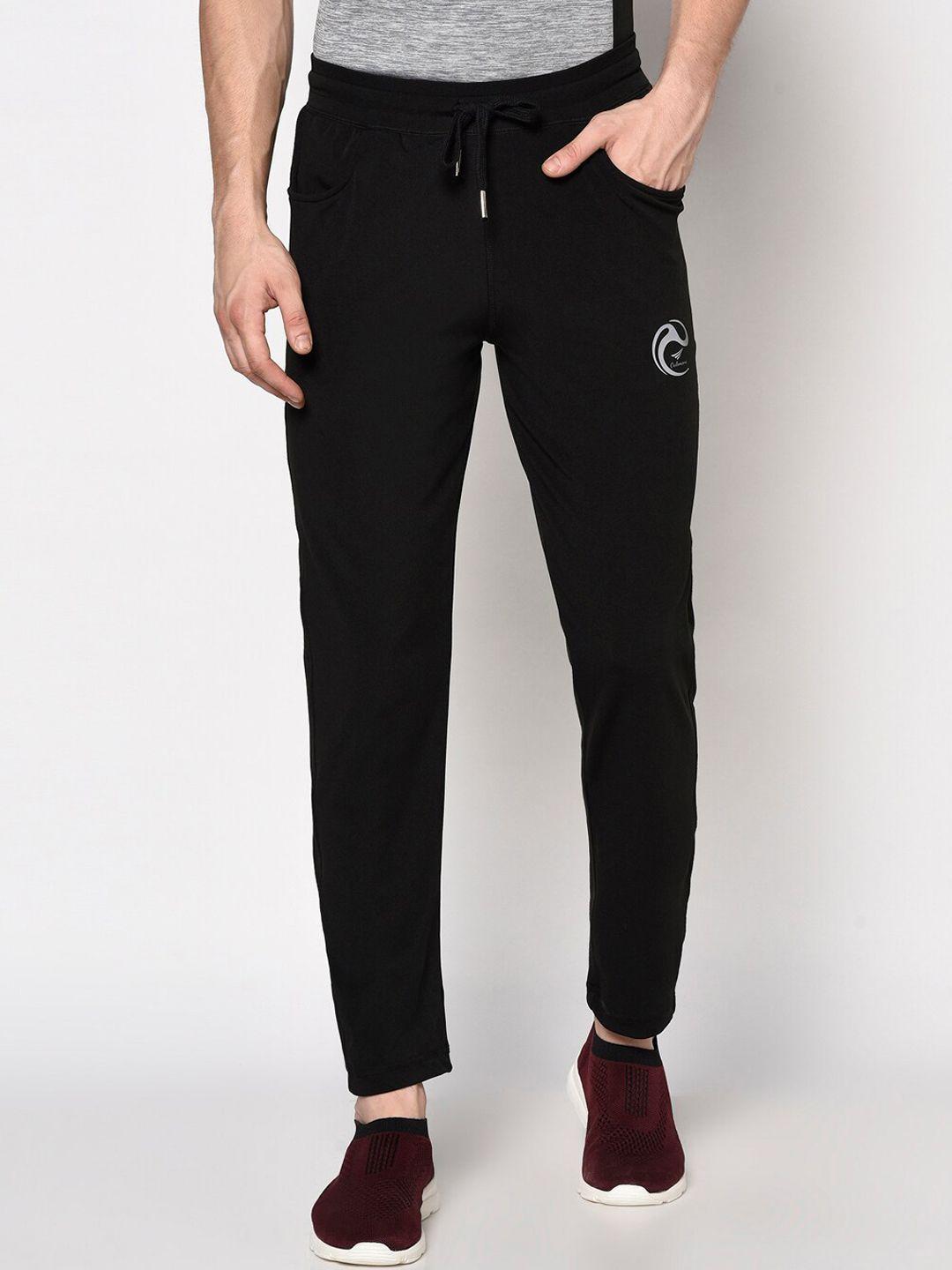 oakmans men black & white cotton track pants