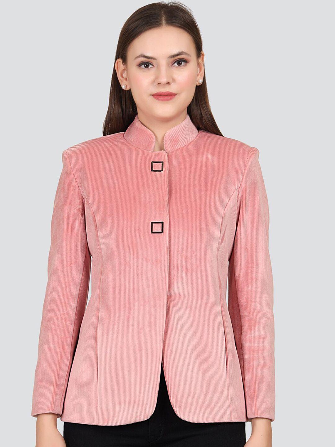 young club classic women pink corduroy overcoats