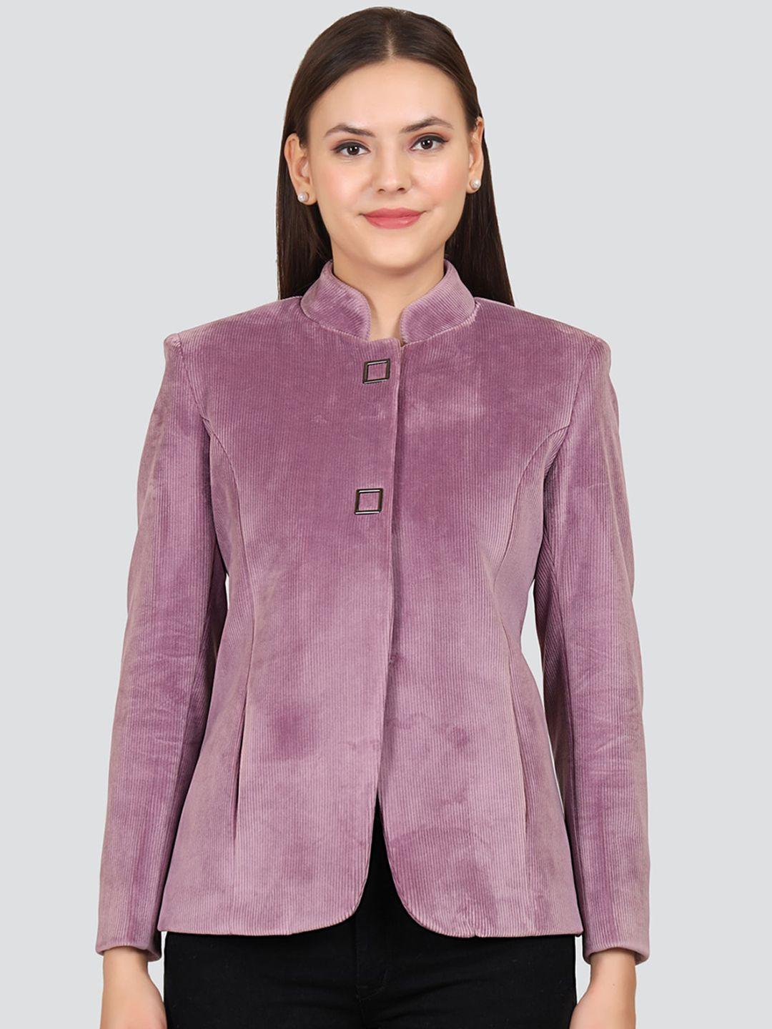 young club classic women purple winter pea coat