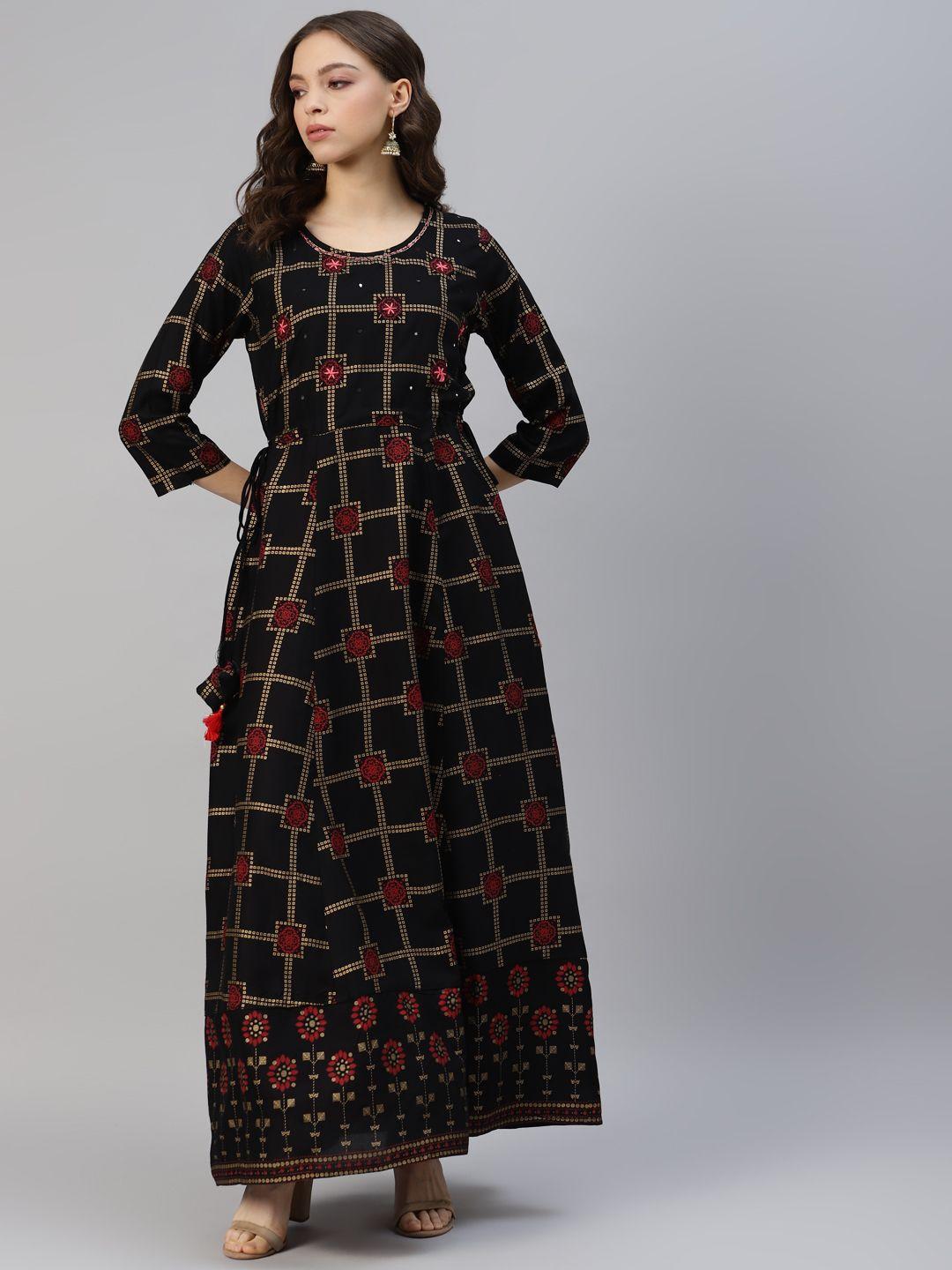 divyank women bandhani printed anarkali kurta