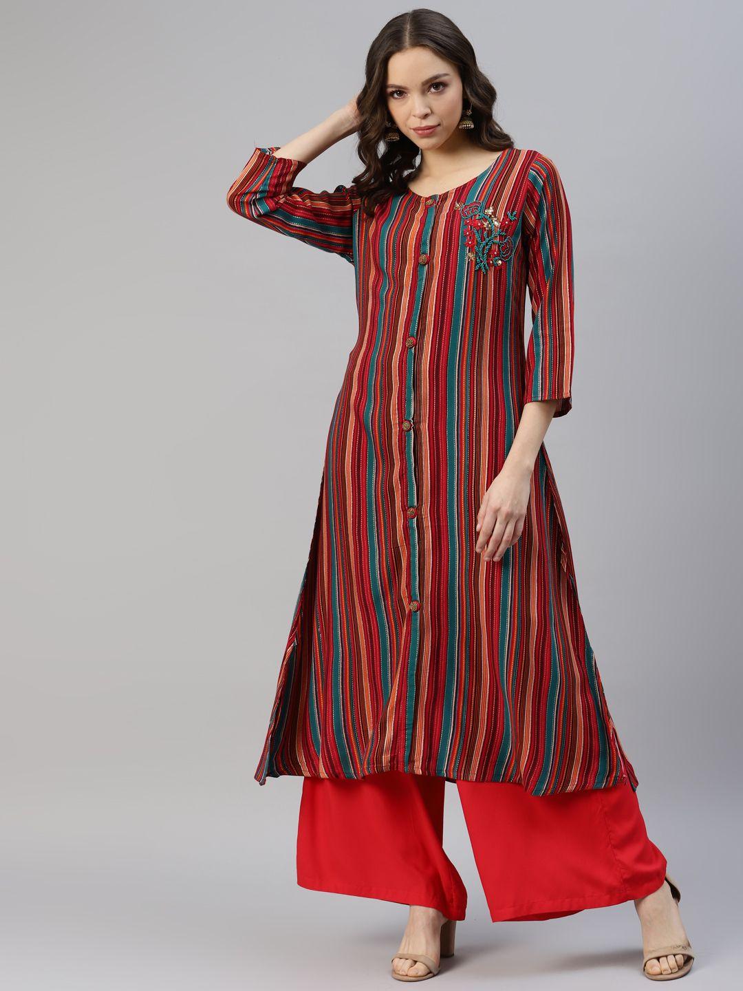 divyank women striped kurta