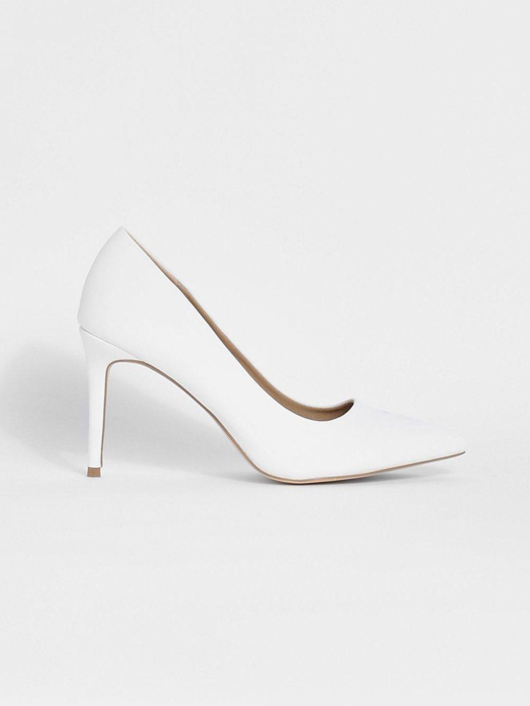 boohoo women white pumps