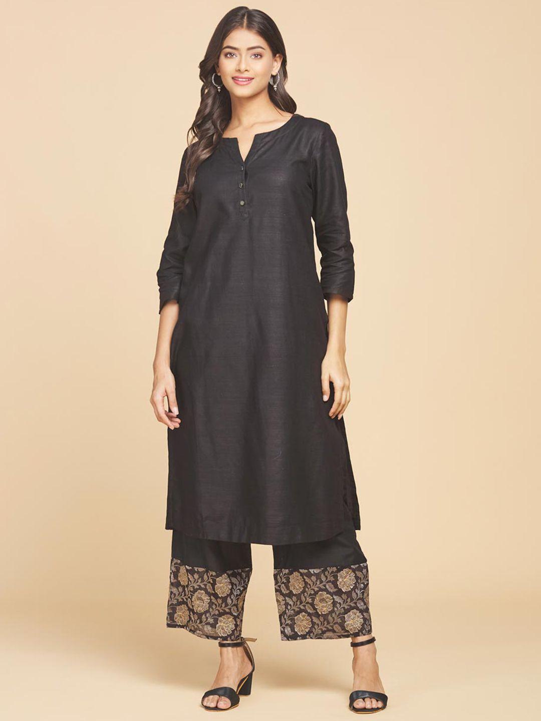 fabindia boat neck cotton kurta