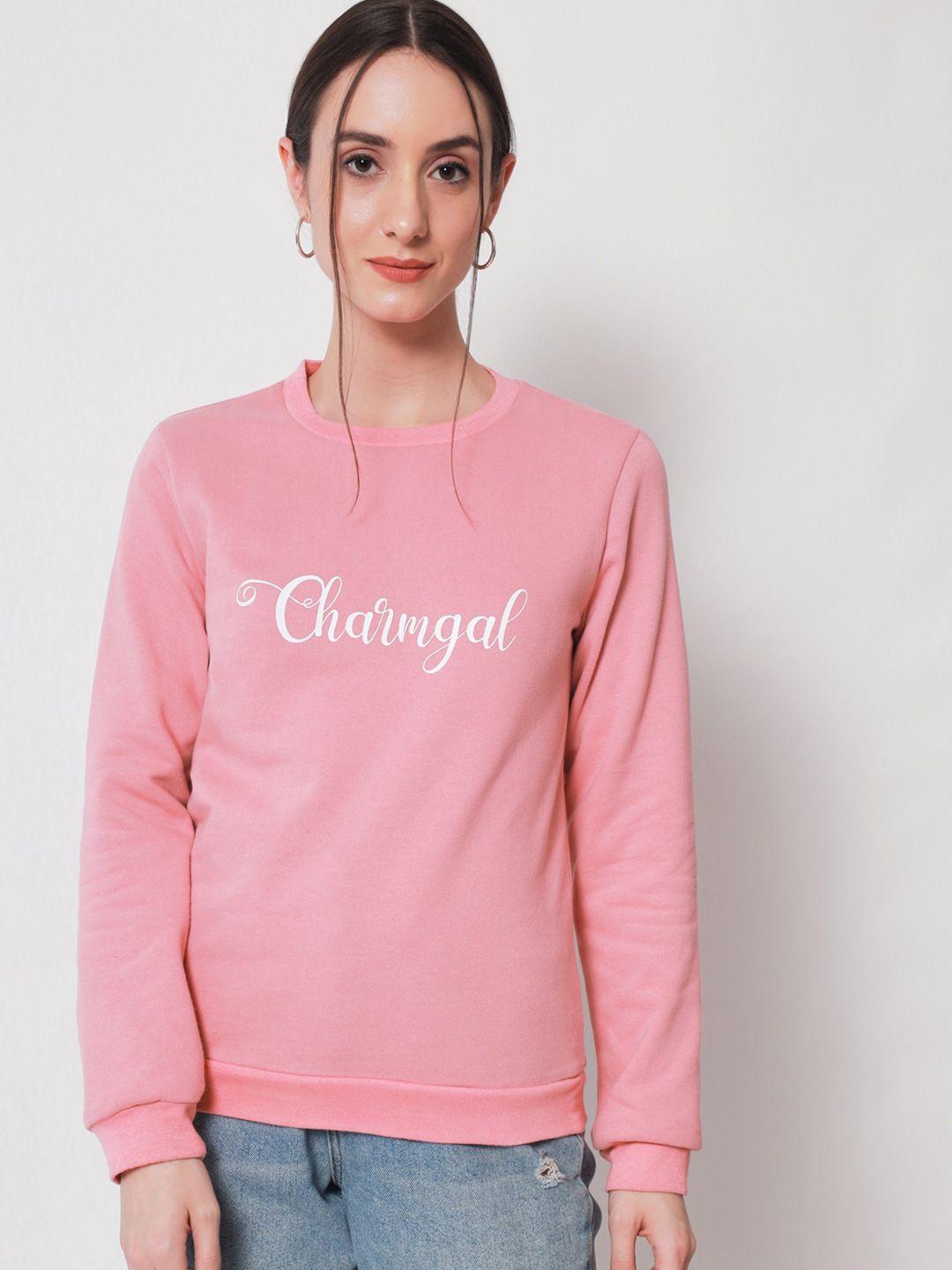 charmgal pink & white pure cotton print top