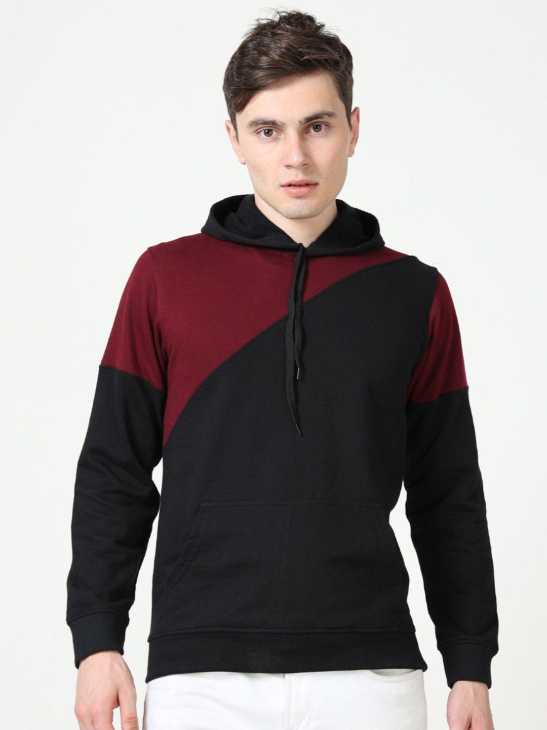 fleximaa men black hooded sweatshirt