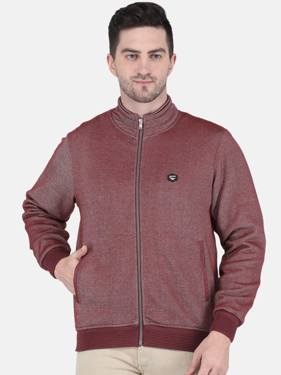 monte carlo men maroon bomber jacket