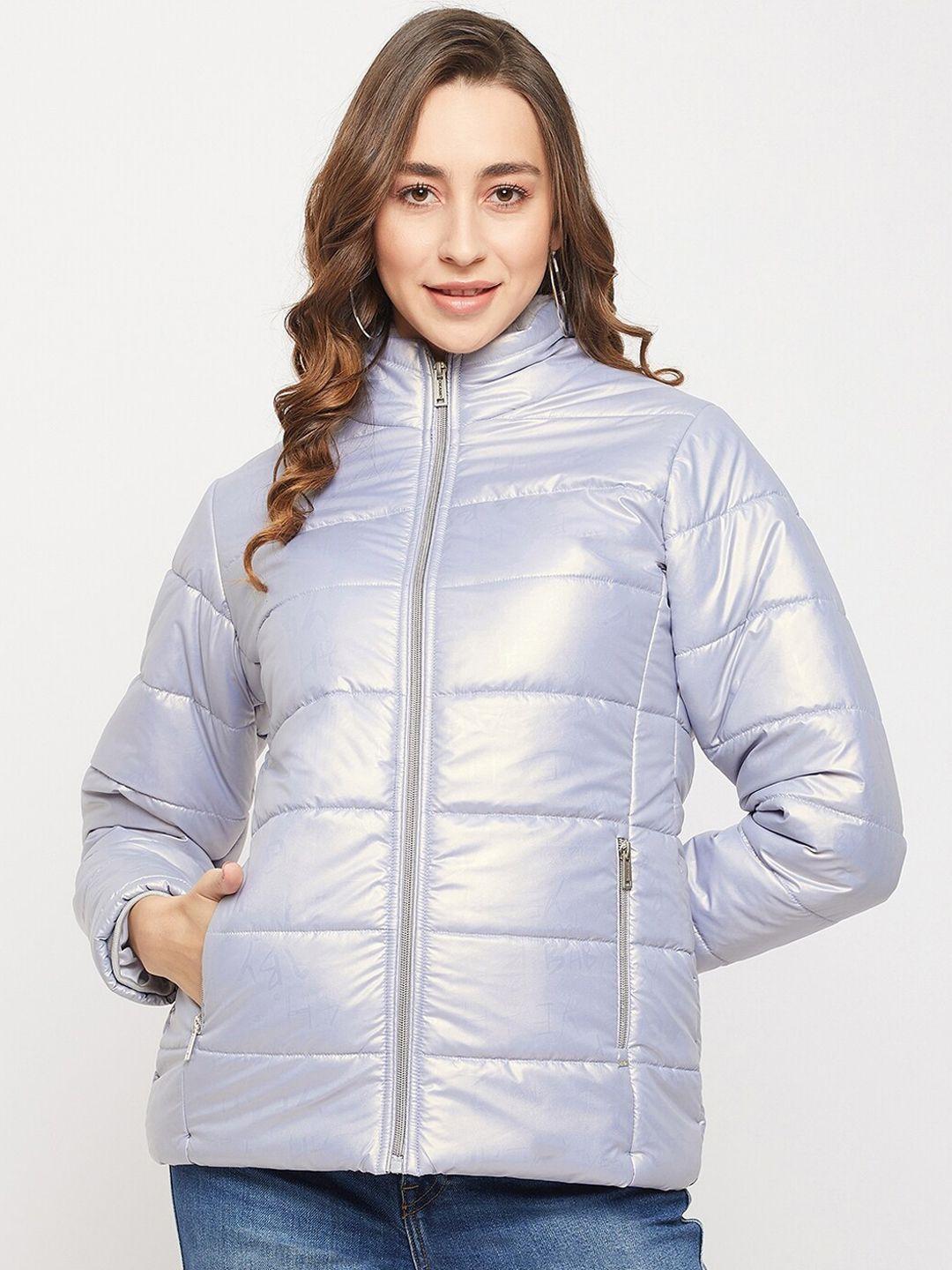 okane women blue lightweight padded jacket