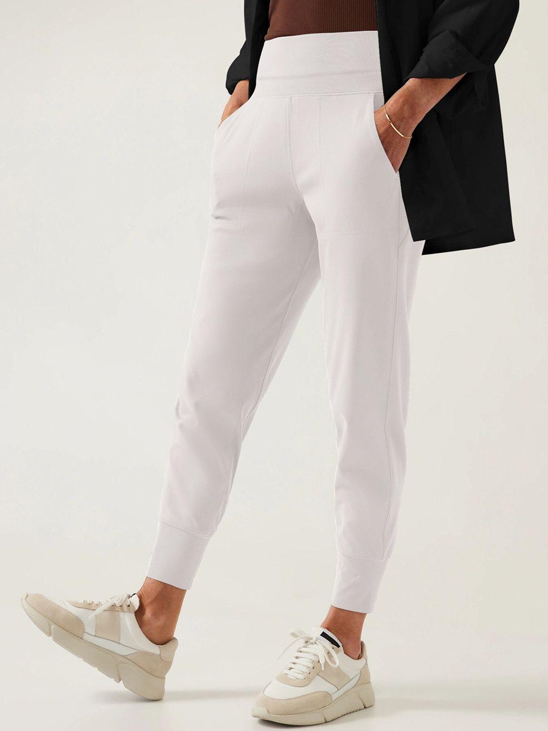 stylecast women white slim fit joggers