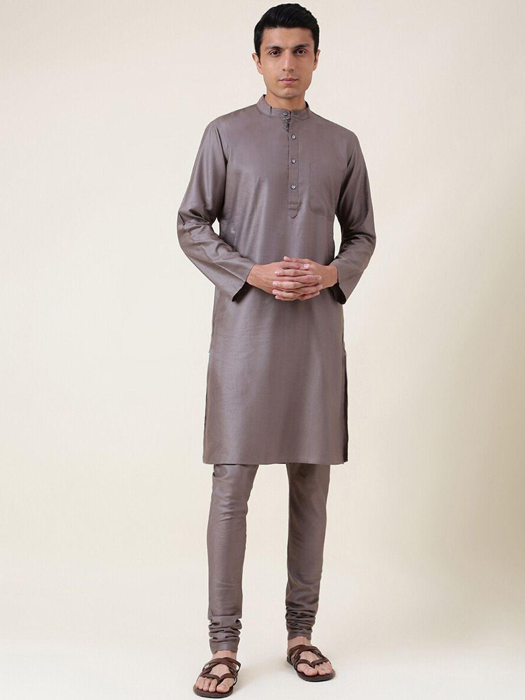 fabindia men grey kurta with churidar