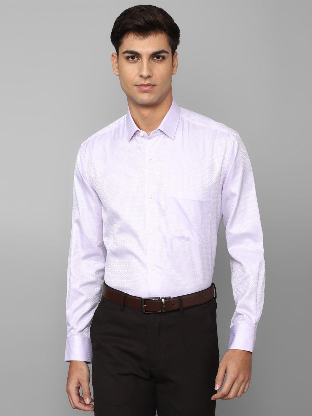 luxure by louis philippe men purple slim fit formal pure cotton shirt