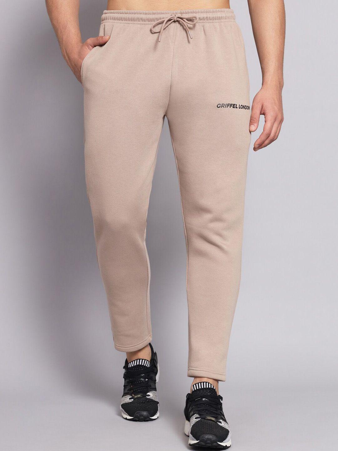 griffel men beige cotton track pants