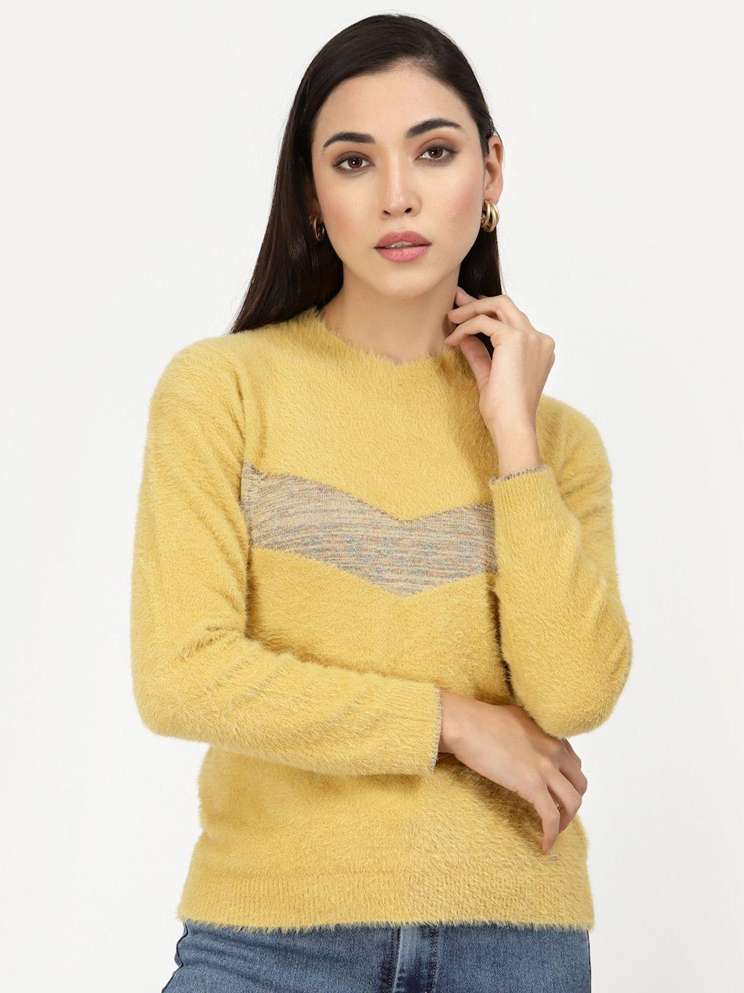 juelle women yellow printed pullover