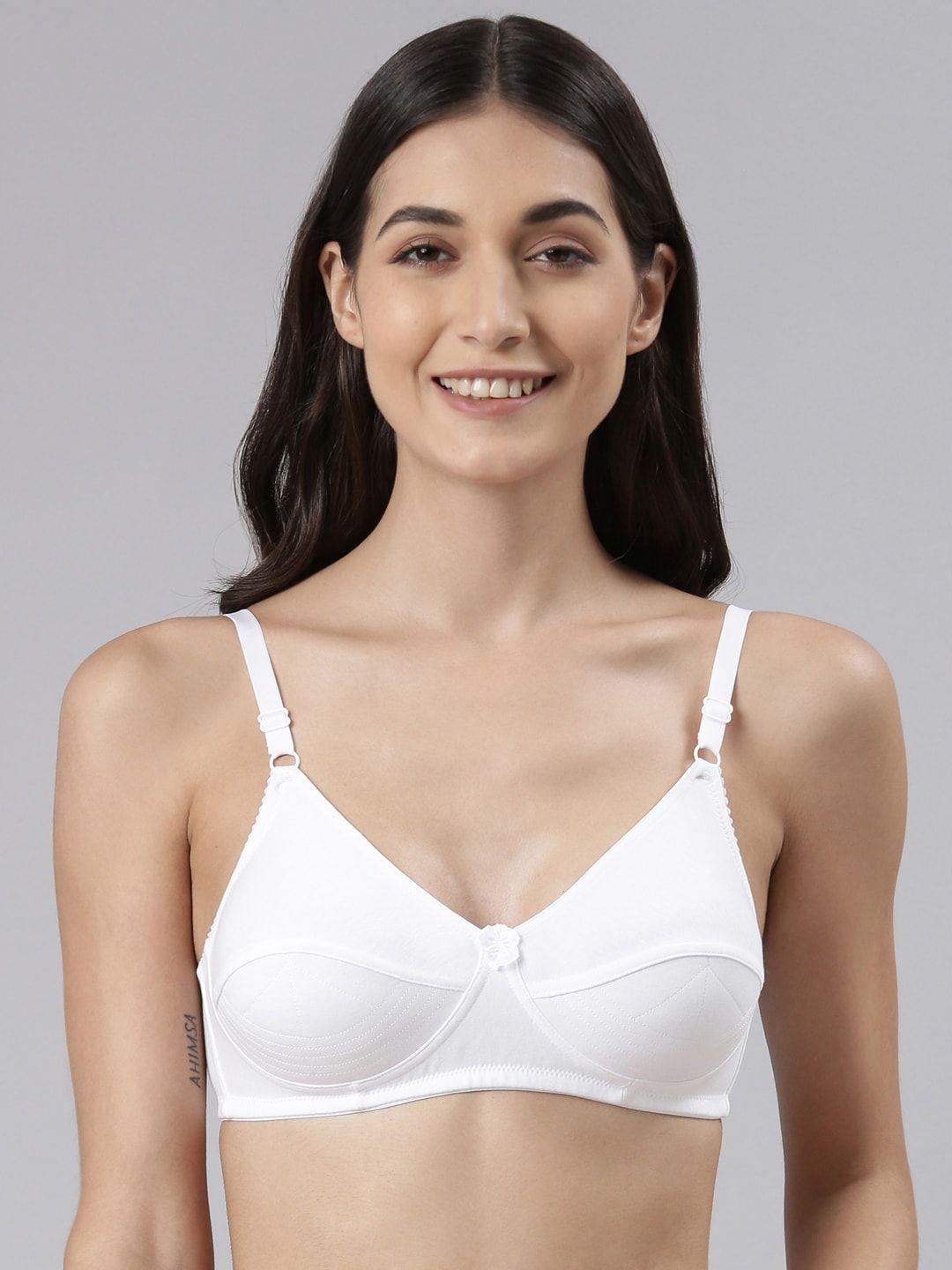 dollar missy white non padded cotton bra