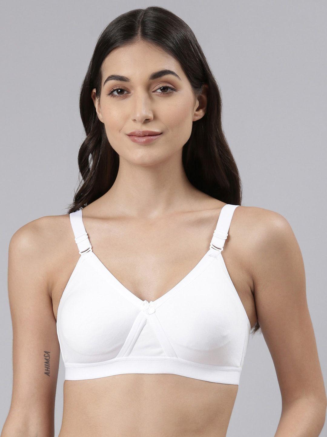 dollar missy white non padded cotton bra