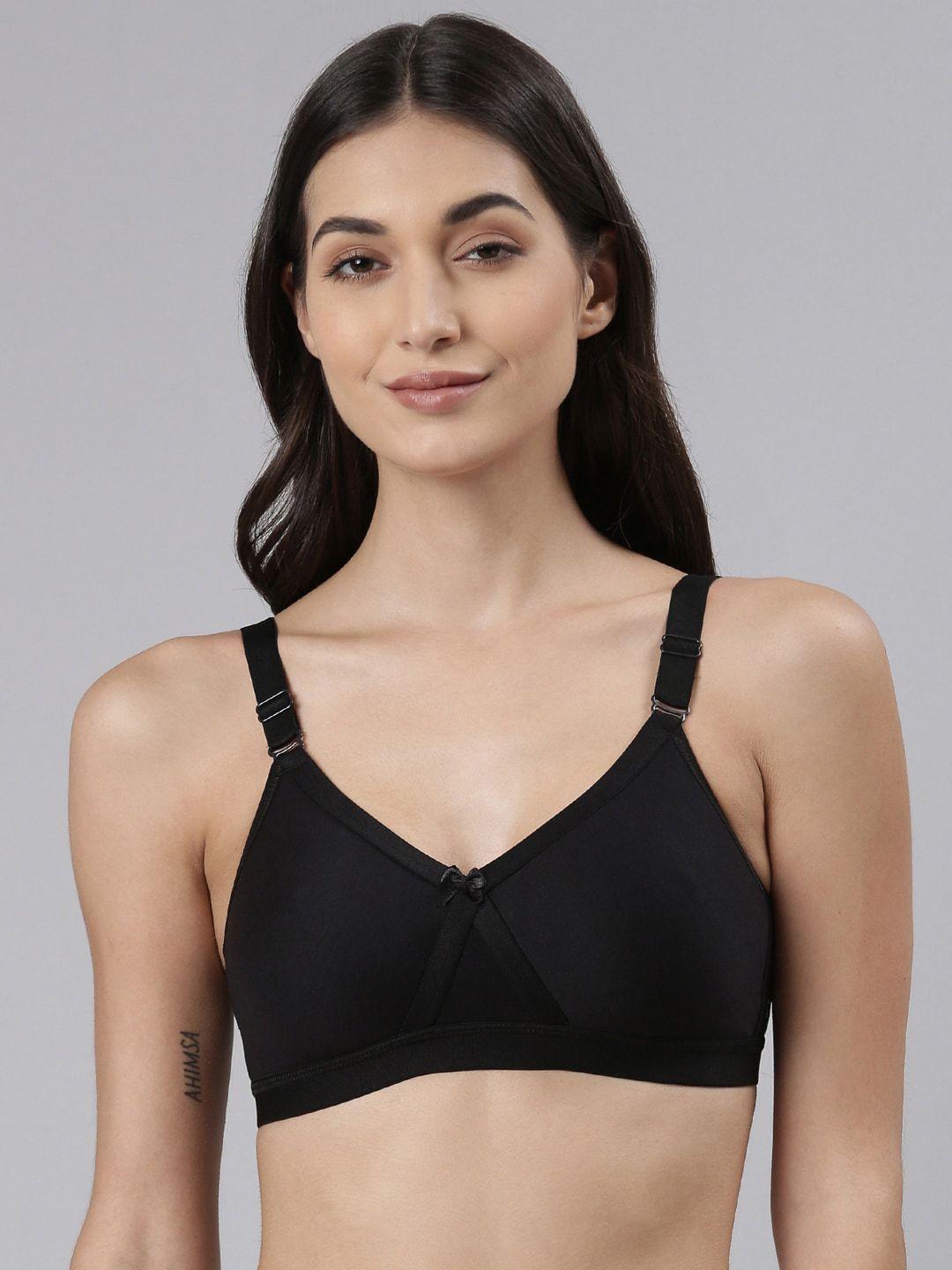 dollar missy black non padded cotton bra