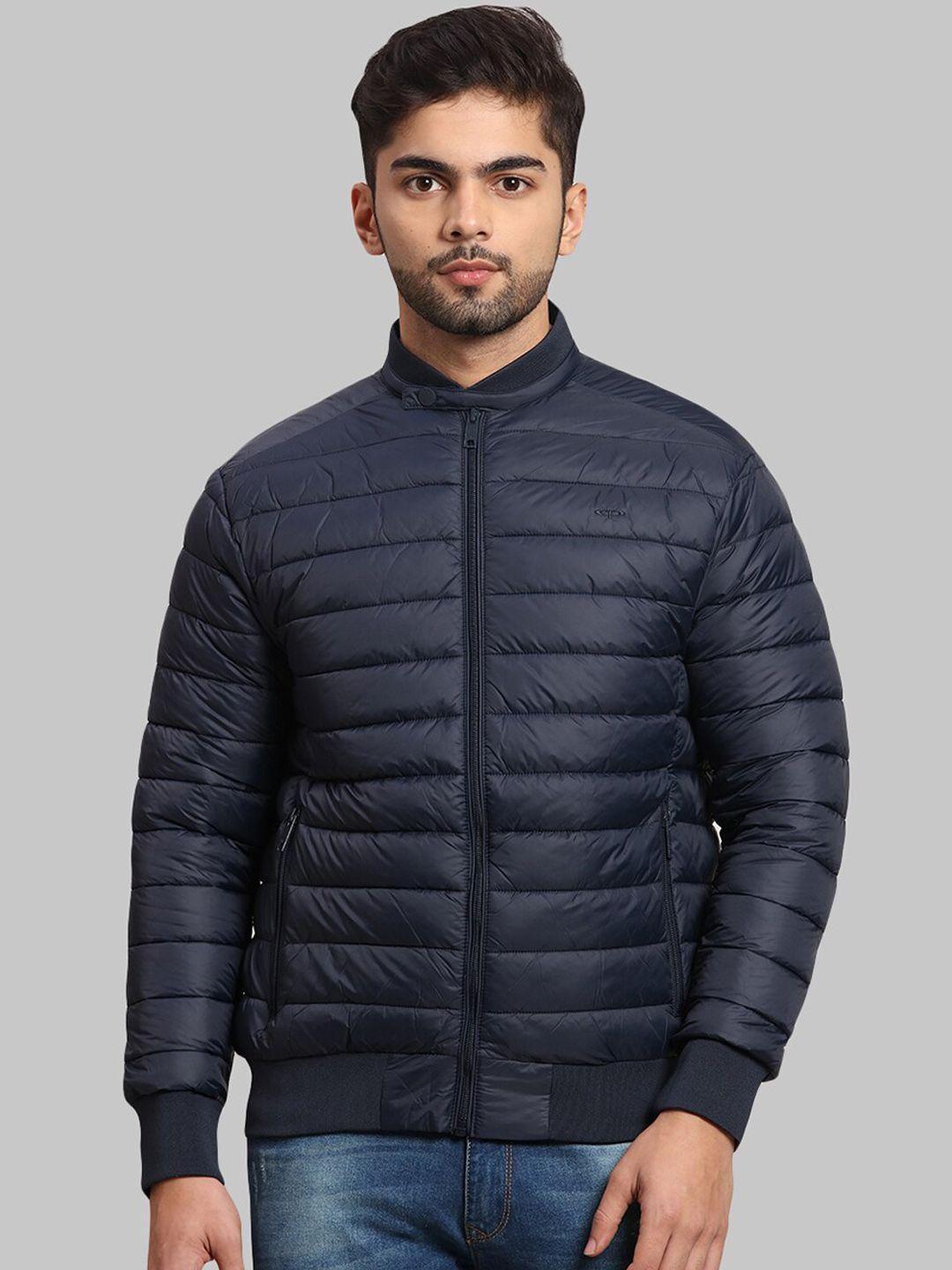 colorplus men navy blue quilted jacket