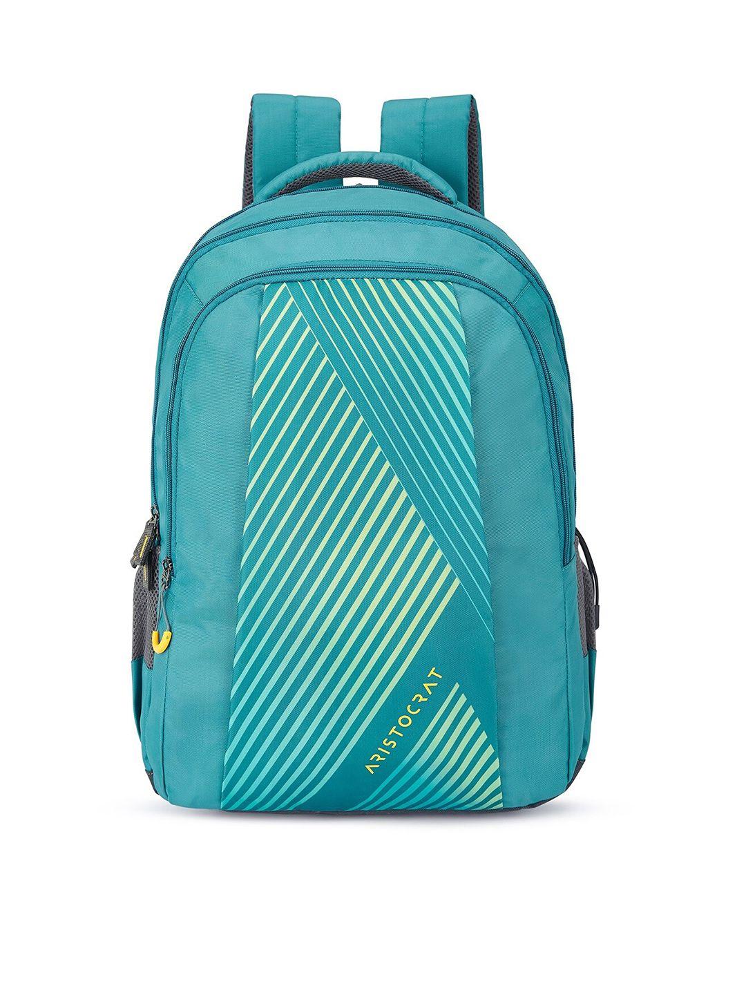 aristocrat unisex green & yellow backpack