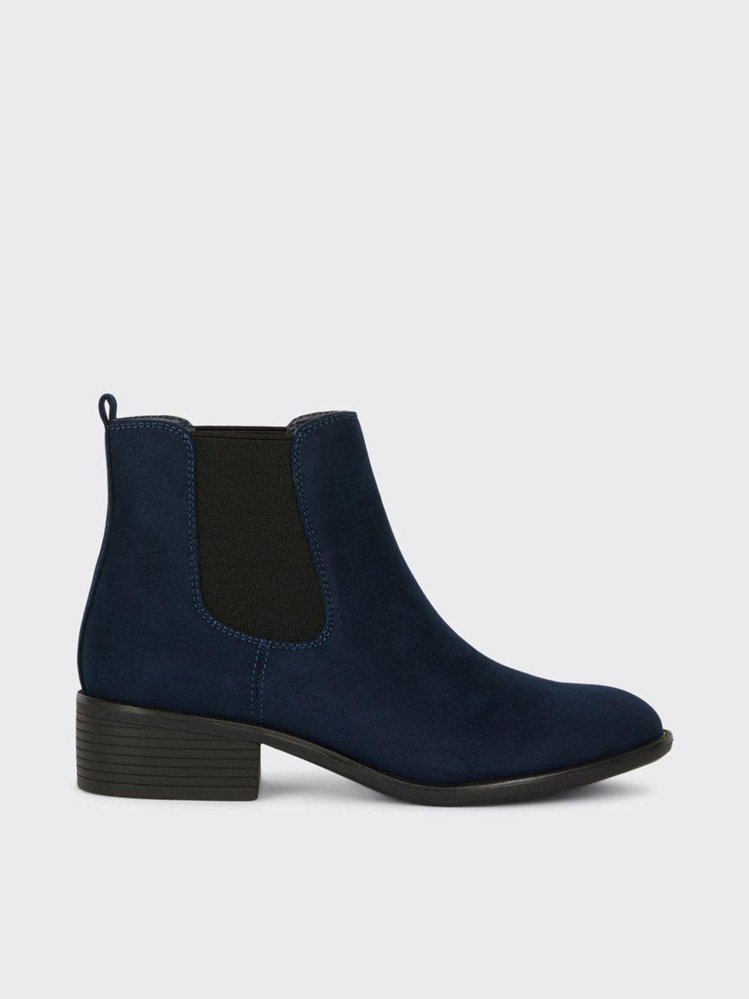 dorothy perkins women mid-top block heeled chelsea boots