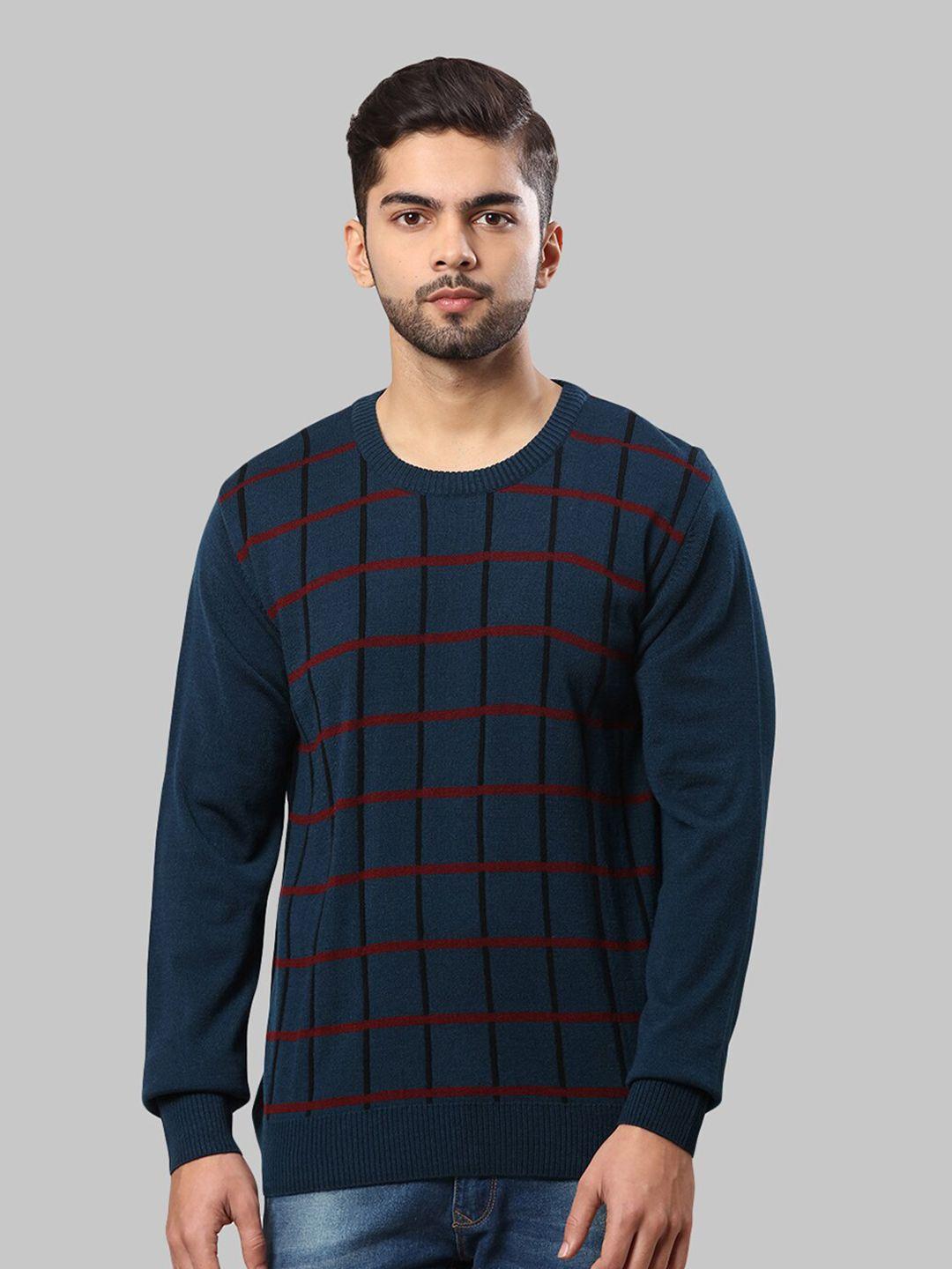 raymond men checked pullover