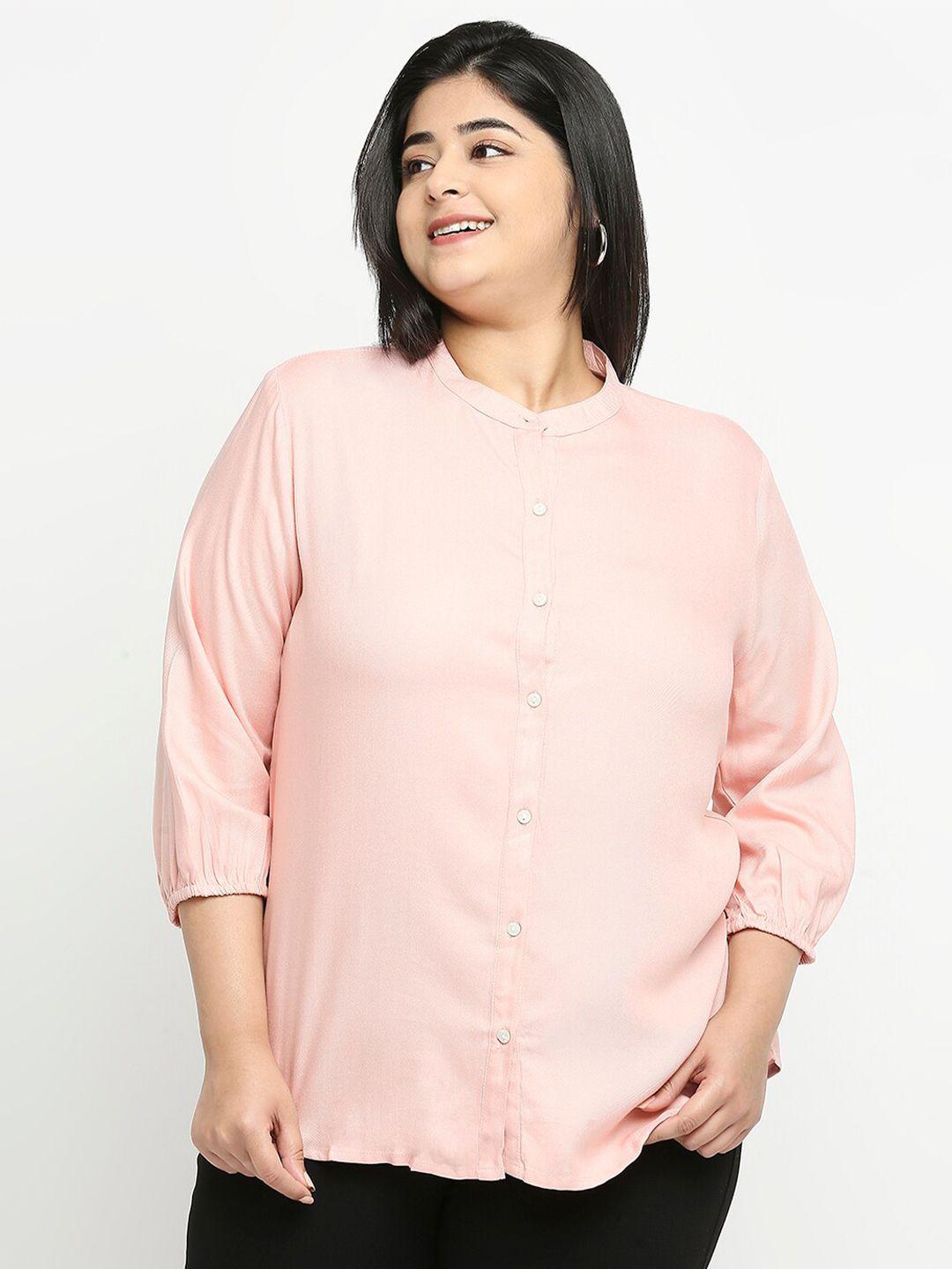 style quotient women nude-coloured smart formal shirt