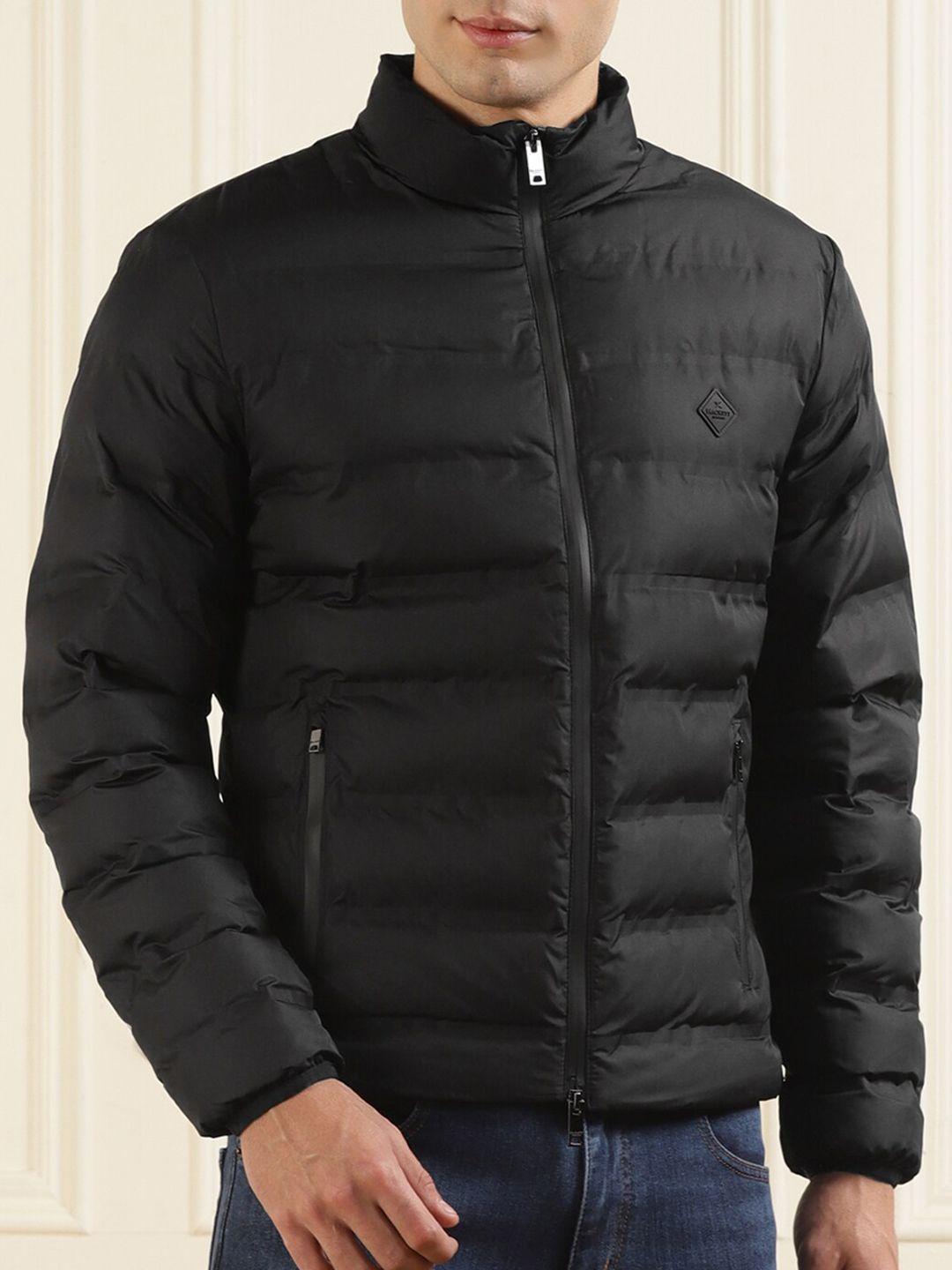 hackett london men black quilted jacket