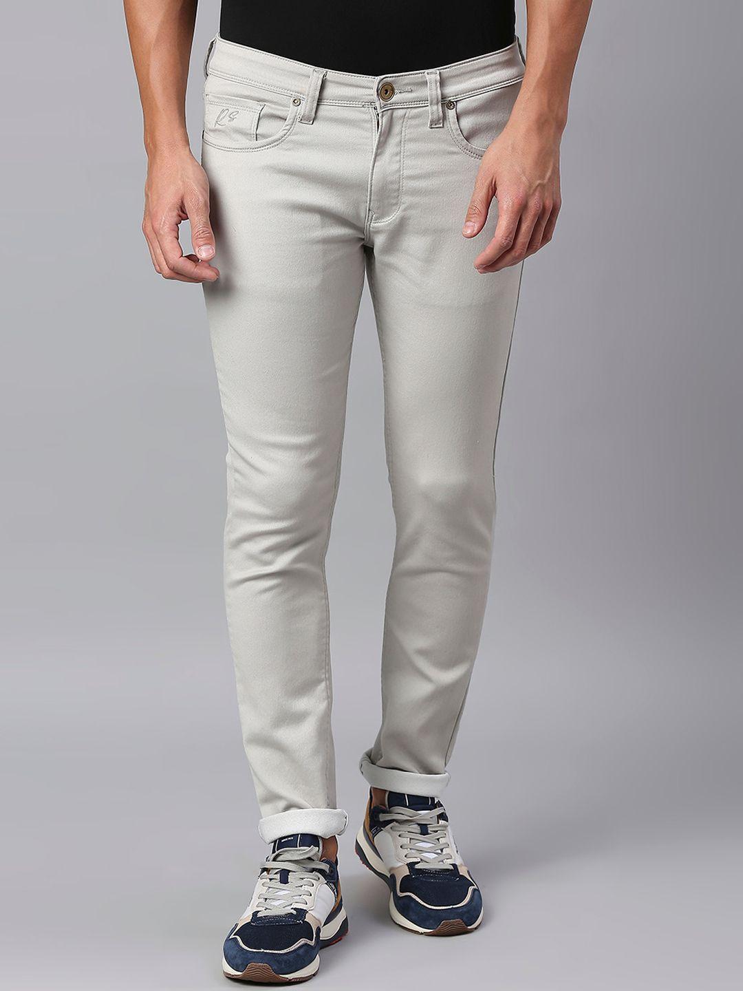 rocking swamy men grey slim fit stretchable jeans