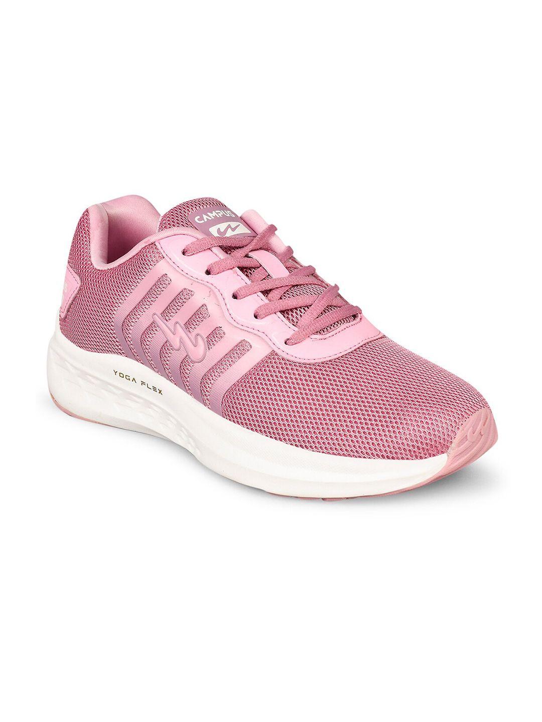 campus women pink mesh running shoes