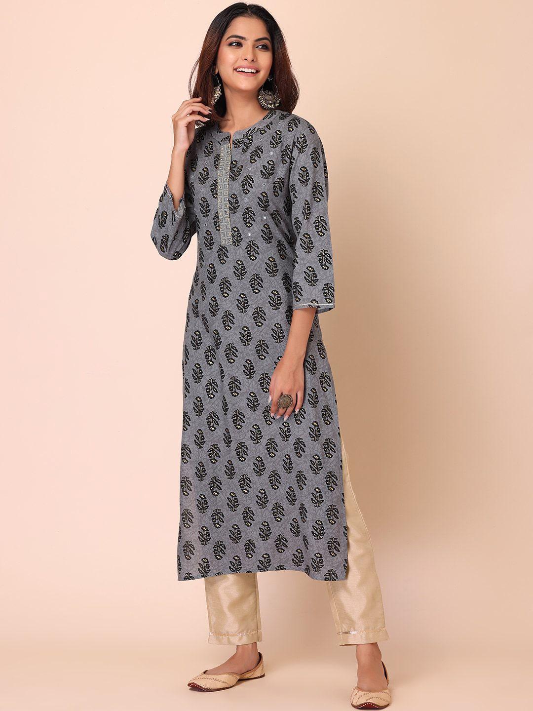 indya women floral printed kurta