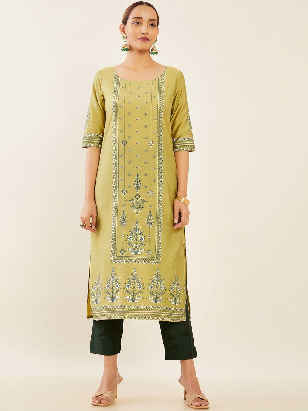 maybell ethnic motifs printed a-line kurta