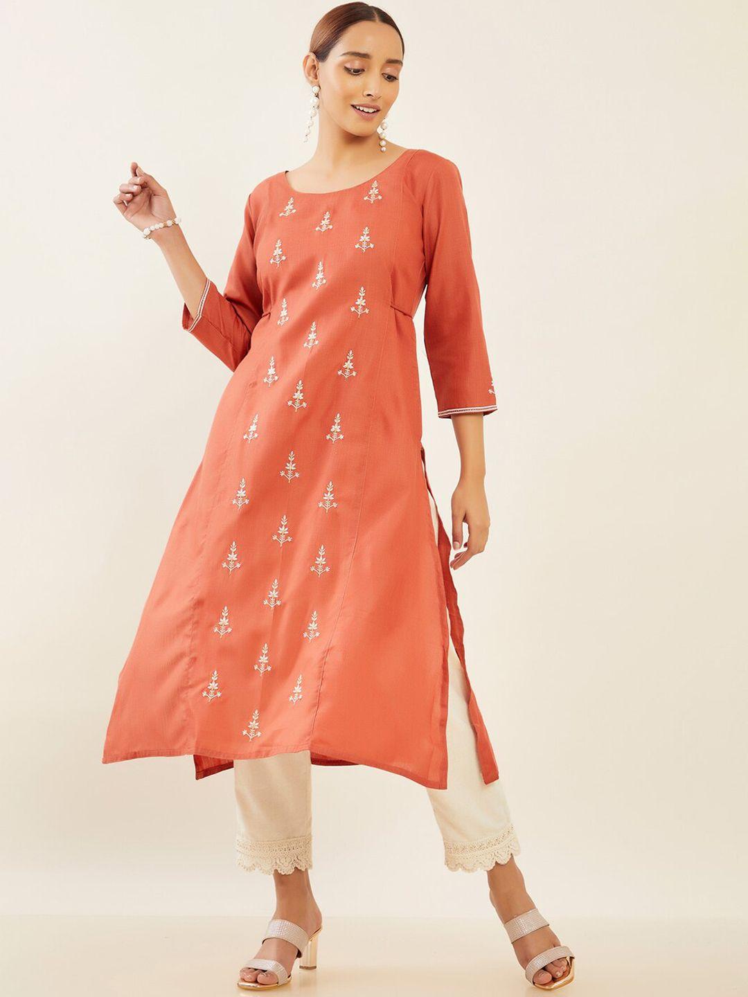 maybell women floral embroidered kurta