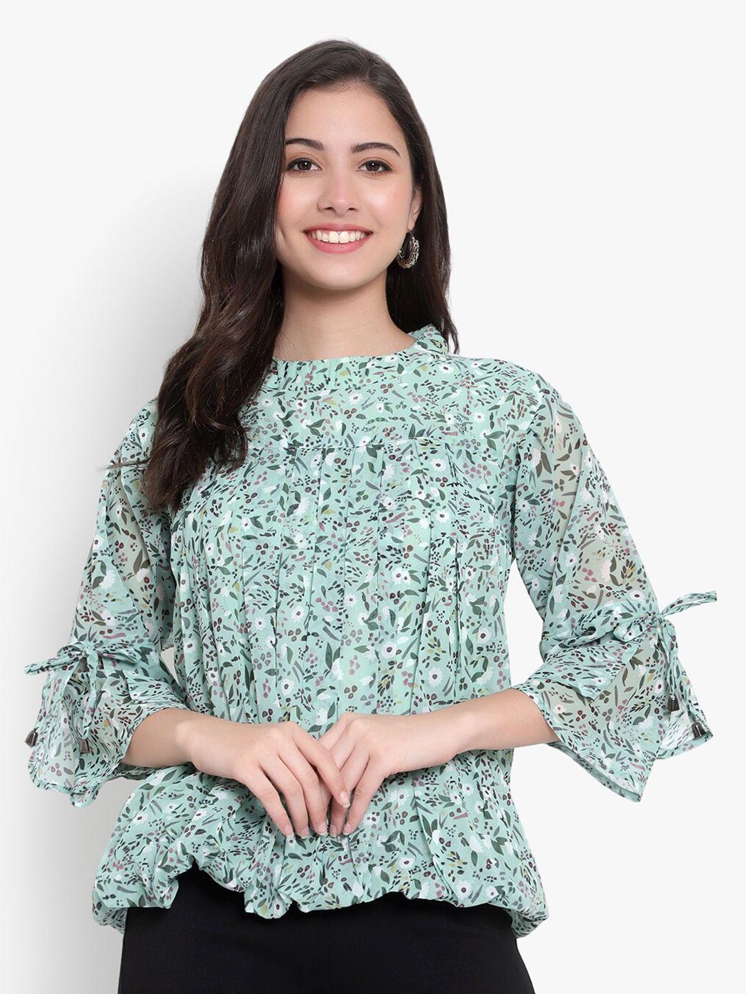 sky heights floral printed georgette top