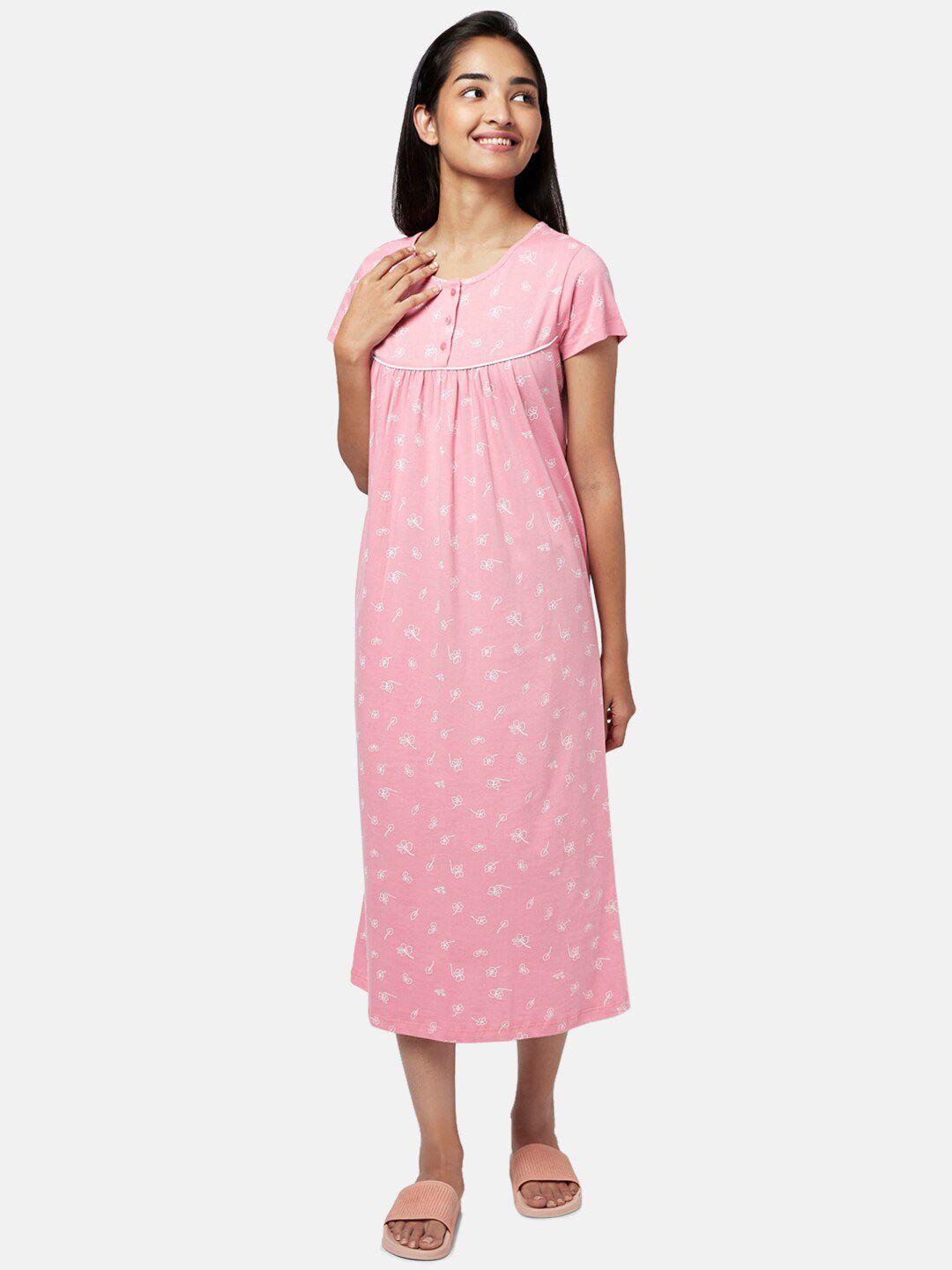 yu by pantaloons floral printed maxi nightdress