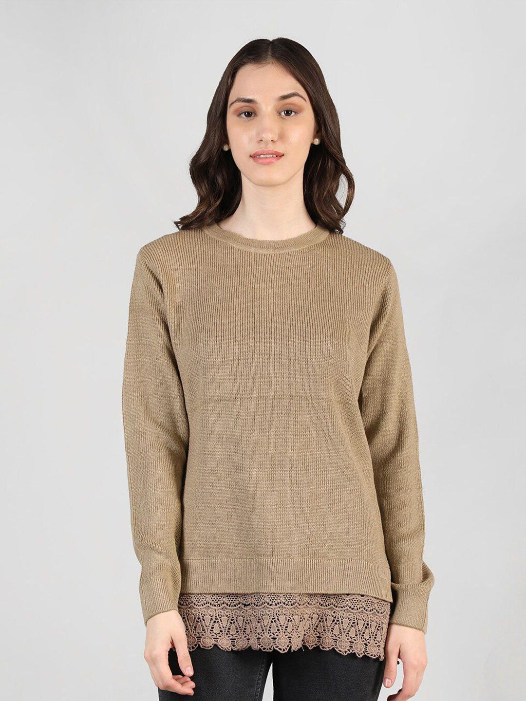 chkokko round neck ribbed woollen pullover