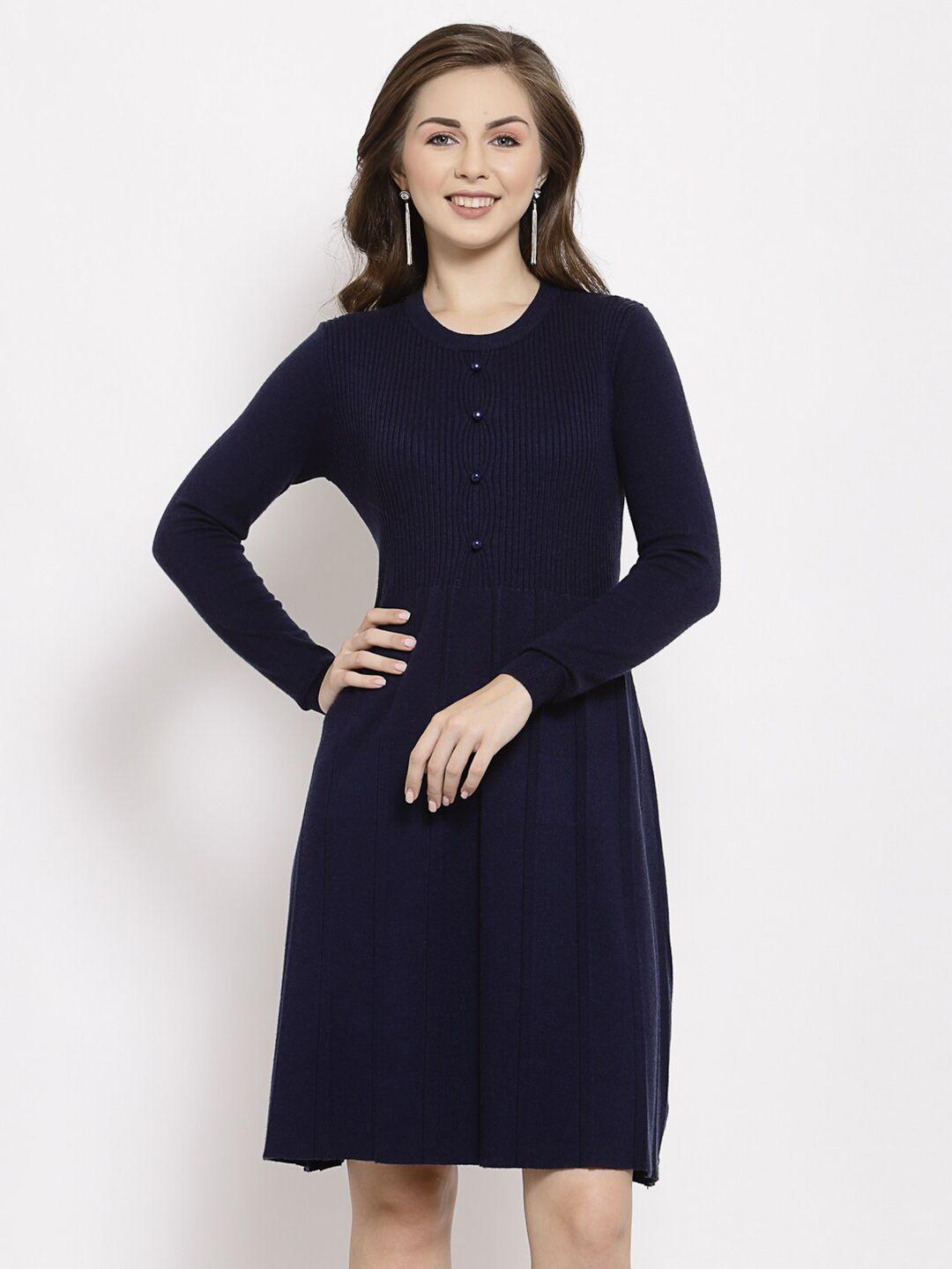 mafadeny round neck jumper dress