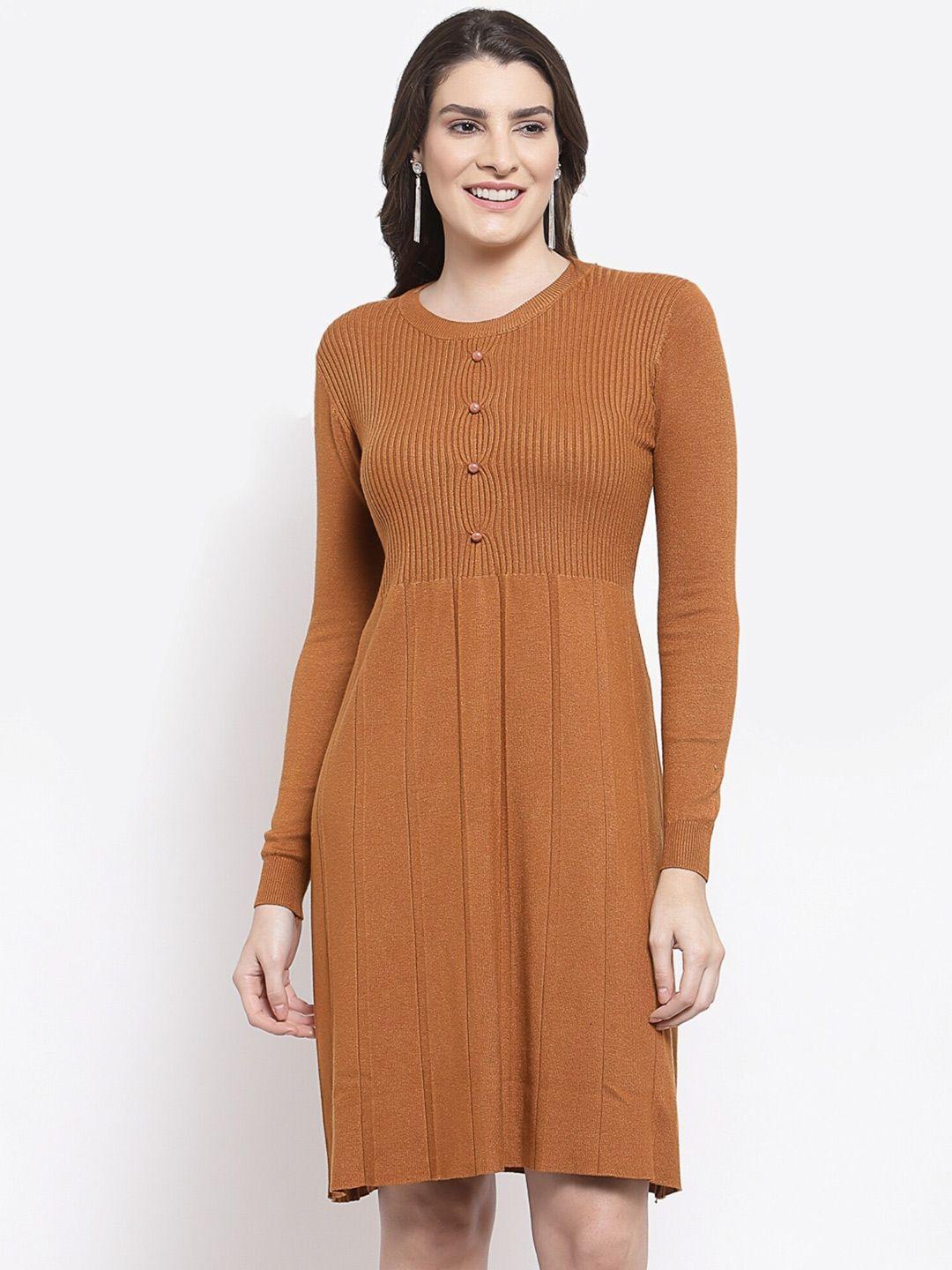 mafadeny round neck jumper dress