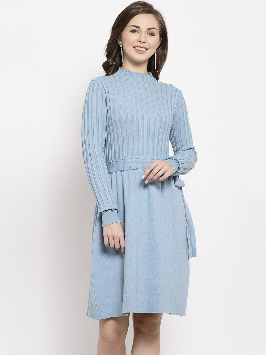 mafadeny fit & flare sweater dress