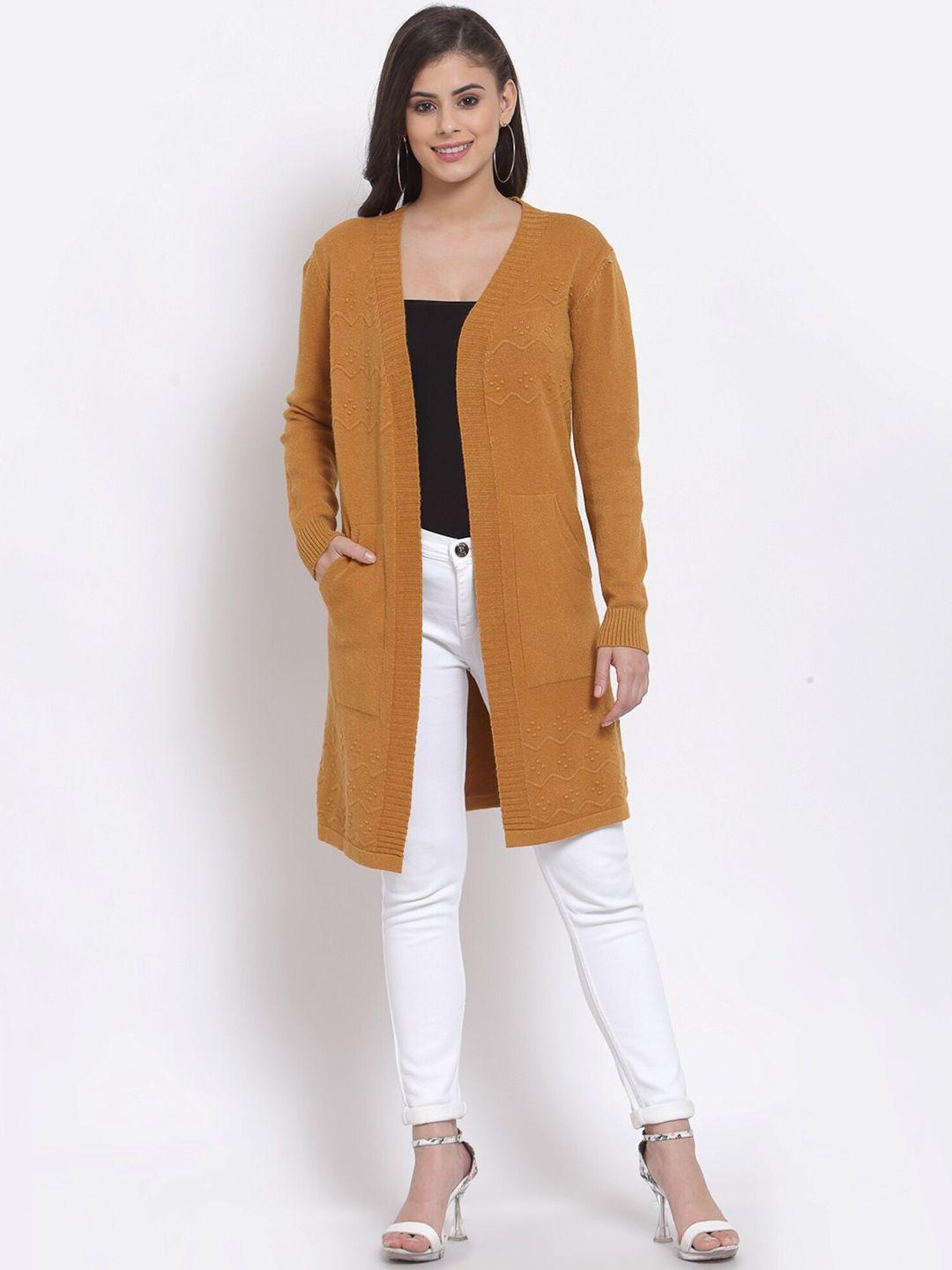 mafadeny women mustard longline shrug