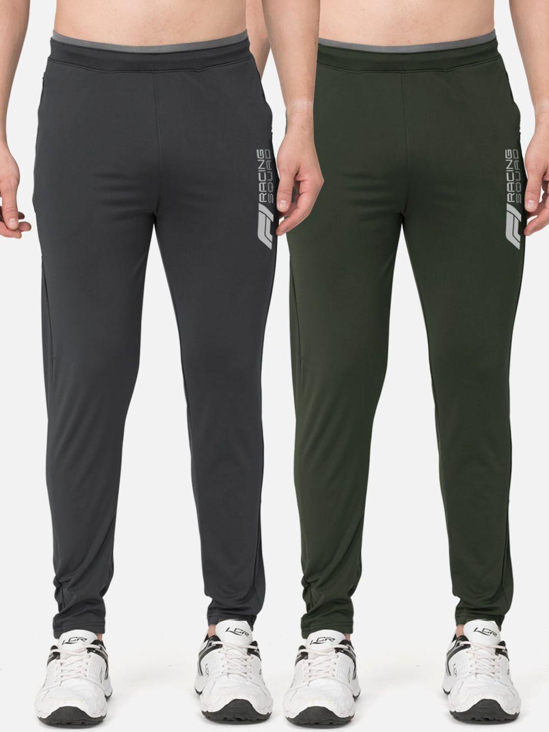 bullmer men pack of 2  slim-fit track pants