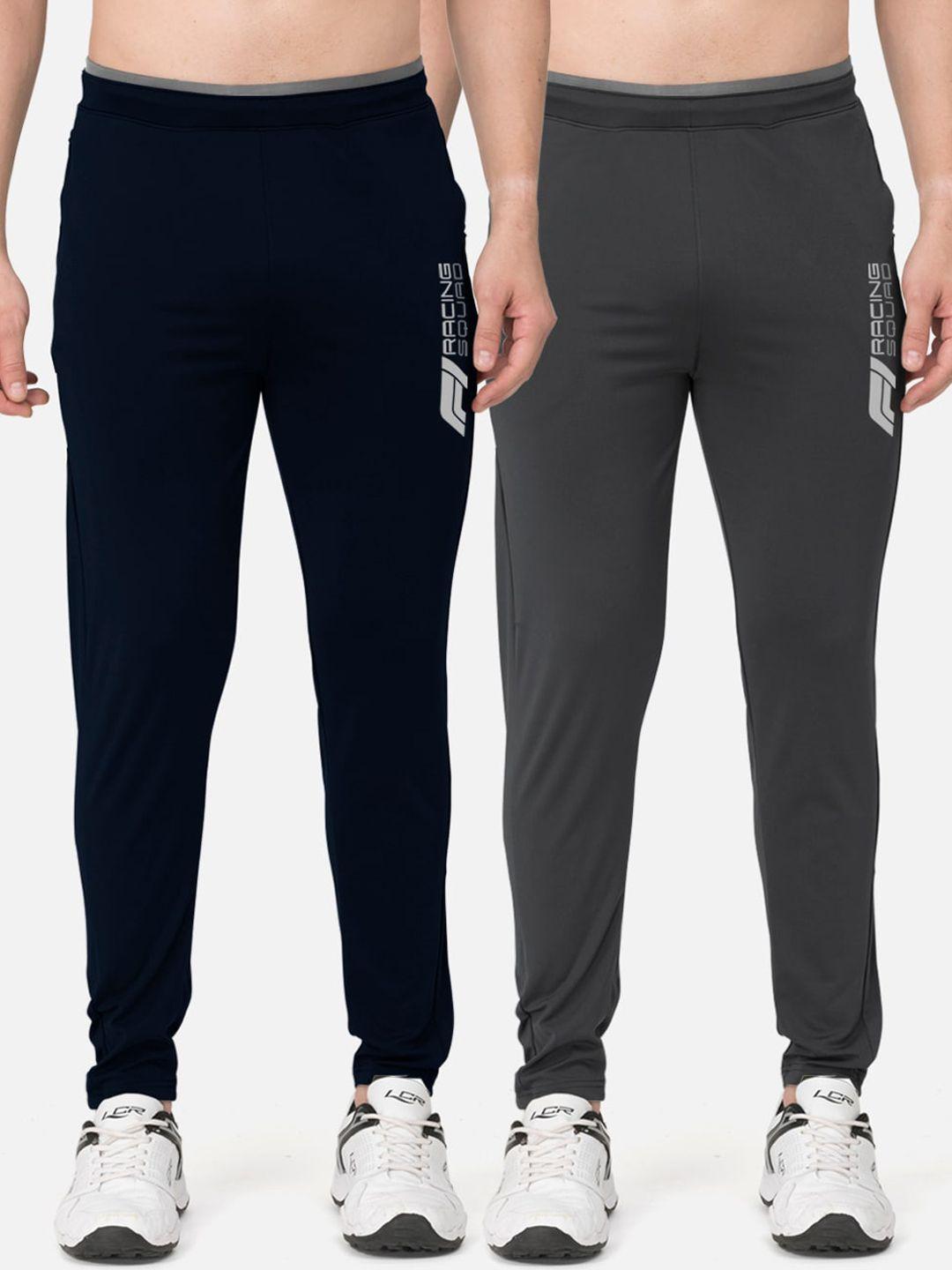 bullmer men pack of 2 slim-fit track pants