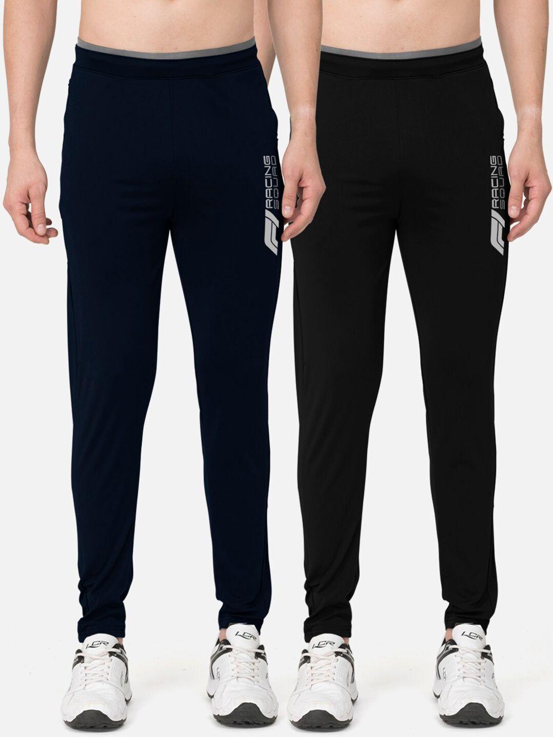 bullmer men pack of 2  slim-fit track pants