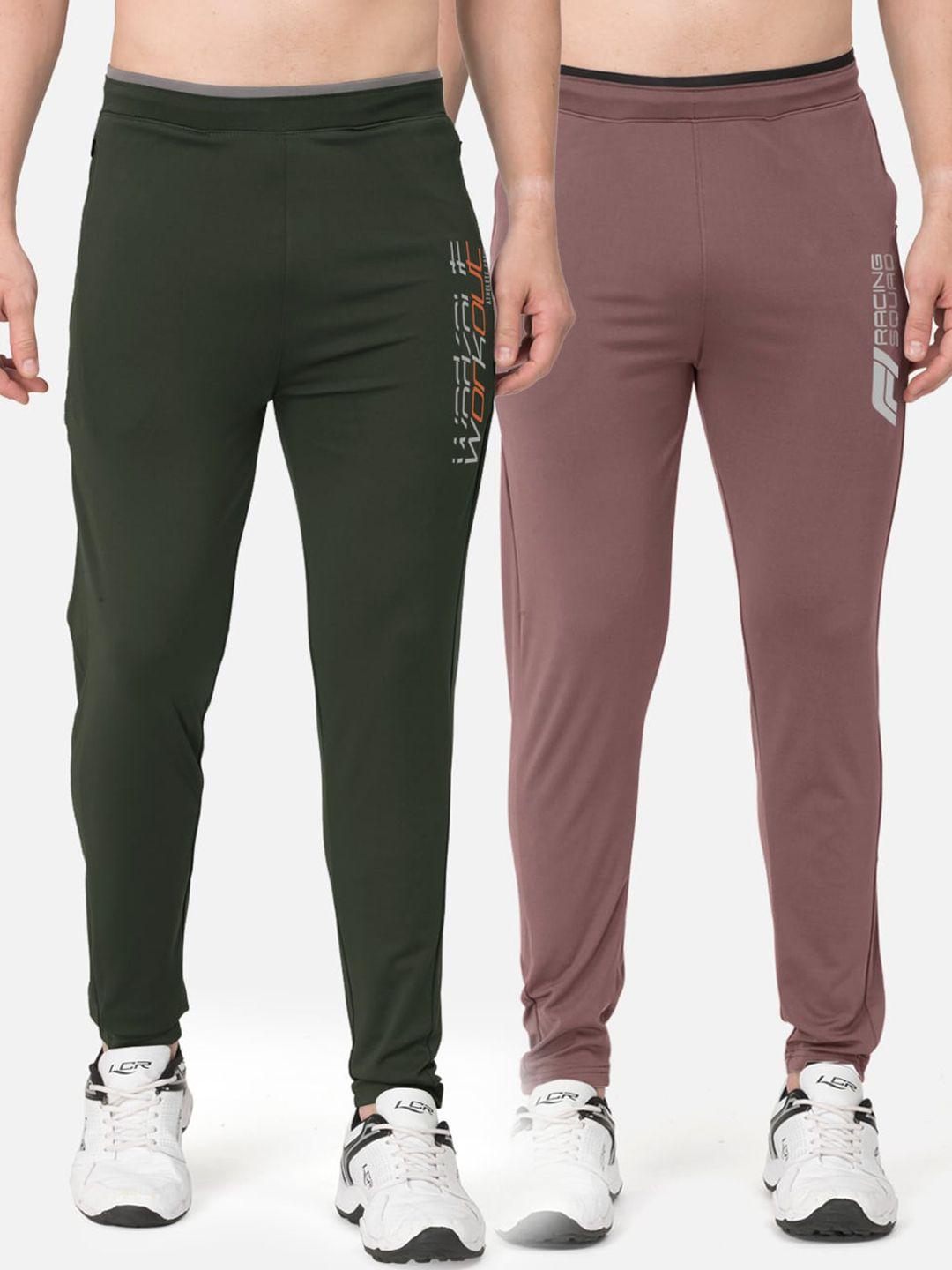 bullmer men pack of 2 slim-fit track pants